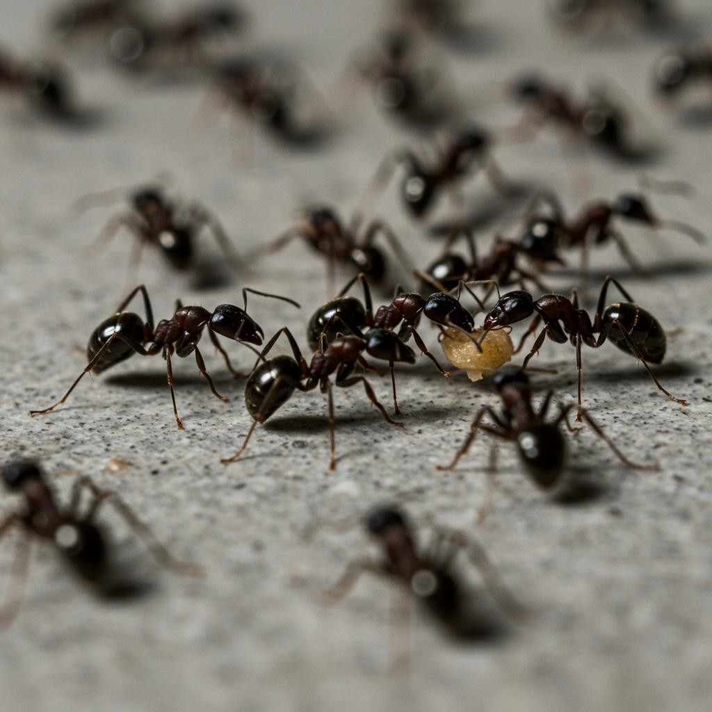 Collage of common pests in Acworth, including ants, cockroaches, mosquitoes, termites, and rodents