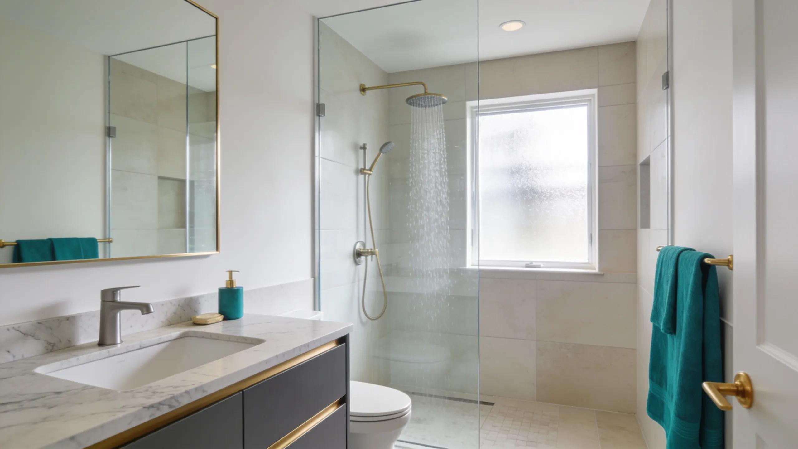 Modern bathroom renovation in Chandler with walk-in shower and stylish vanity