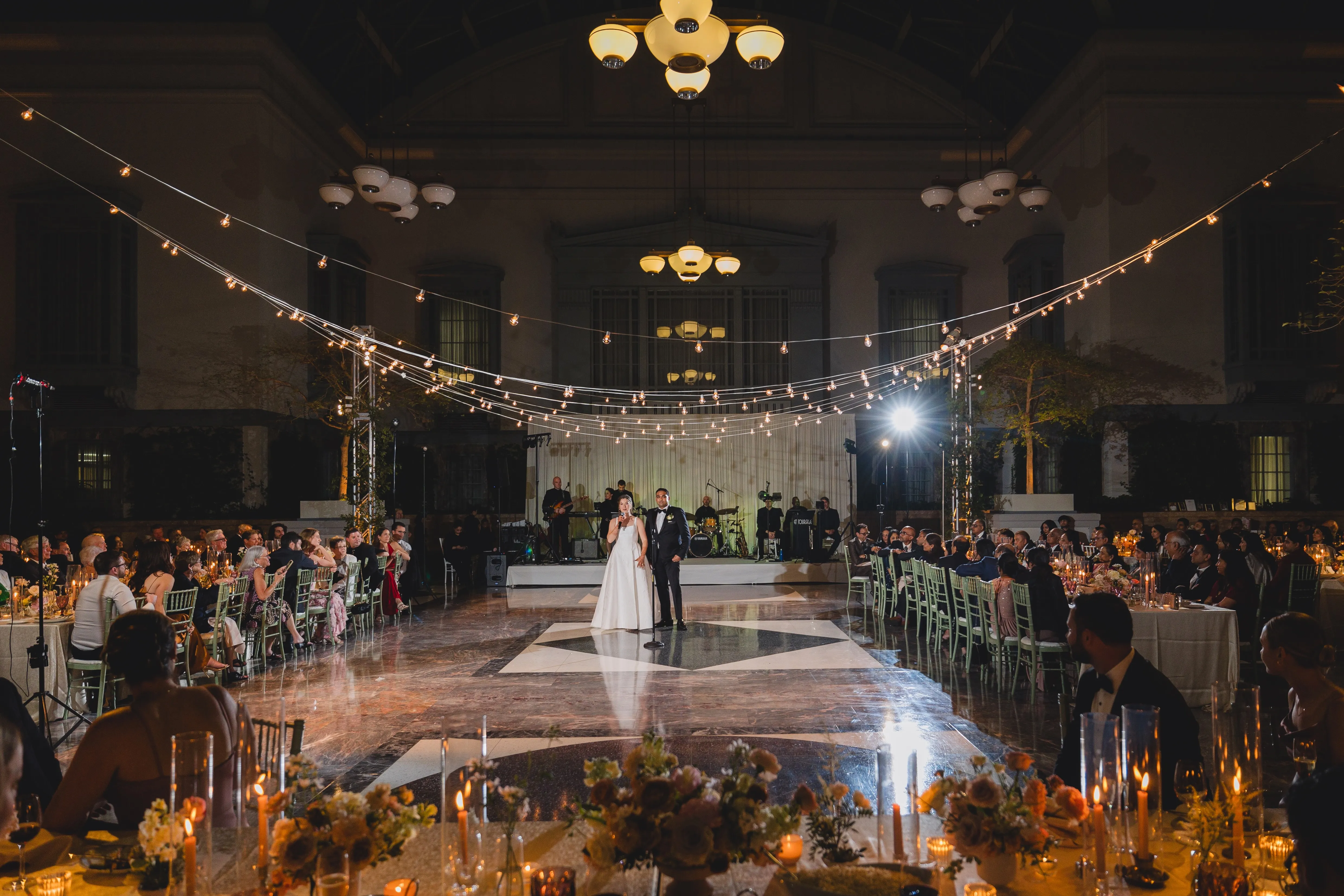 Architectural uplighting for elegant events
