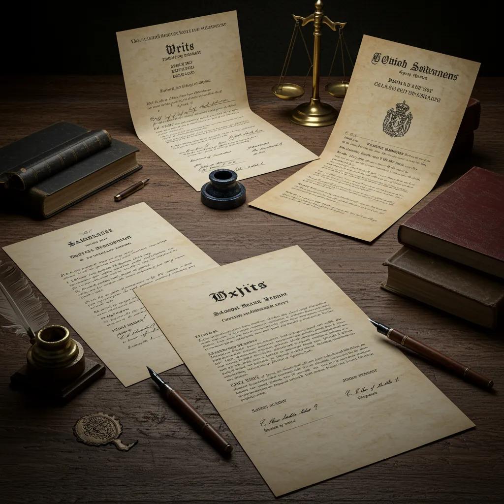 A range of legal documents commonly served in Oxford, shown to illustrate service types