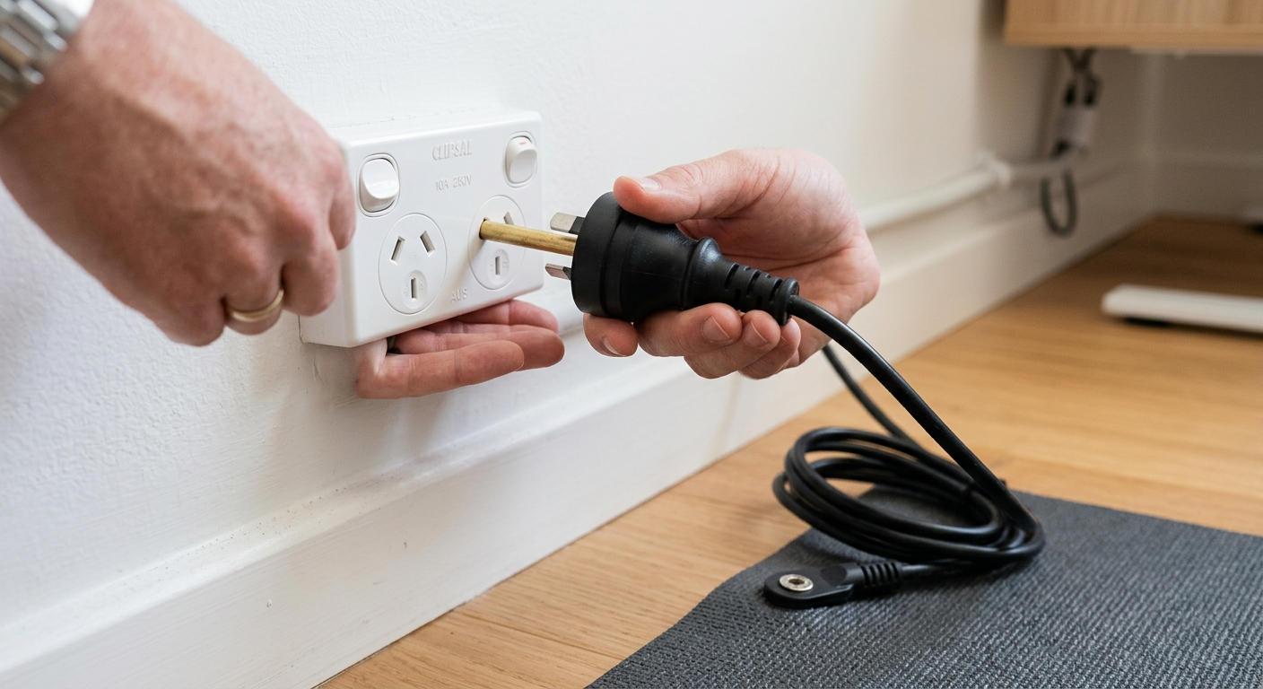 Connecting an Earthing Mat to an Australian Power Point