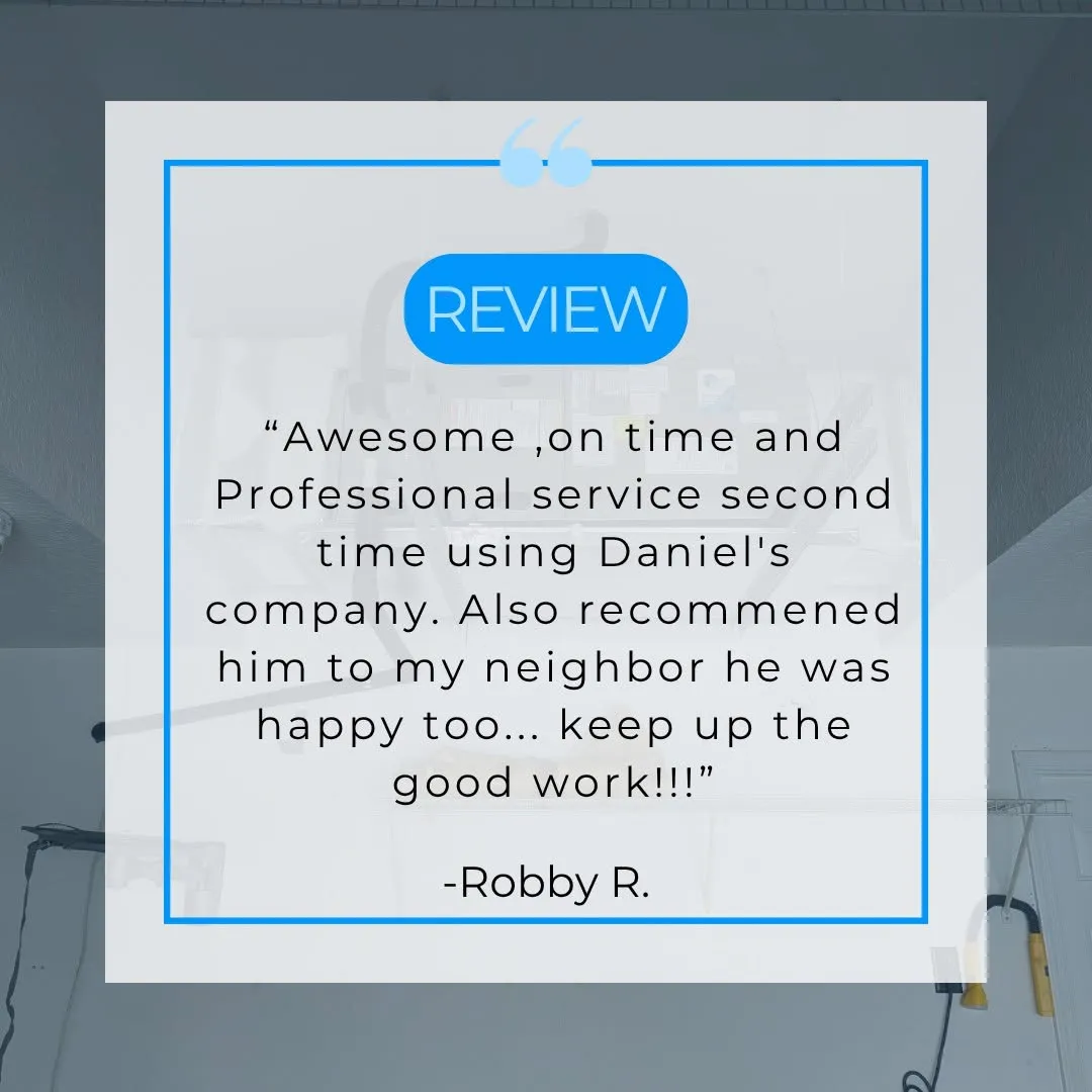 Customer review praising Reynolds Home Services for prompt, professional HVAC service.