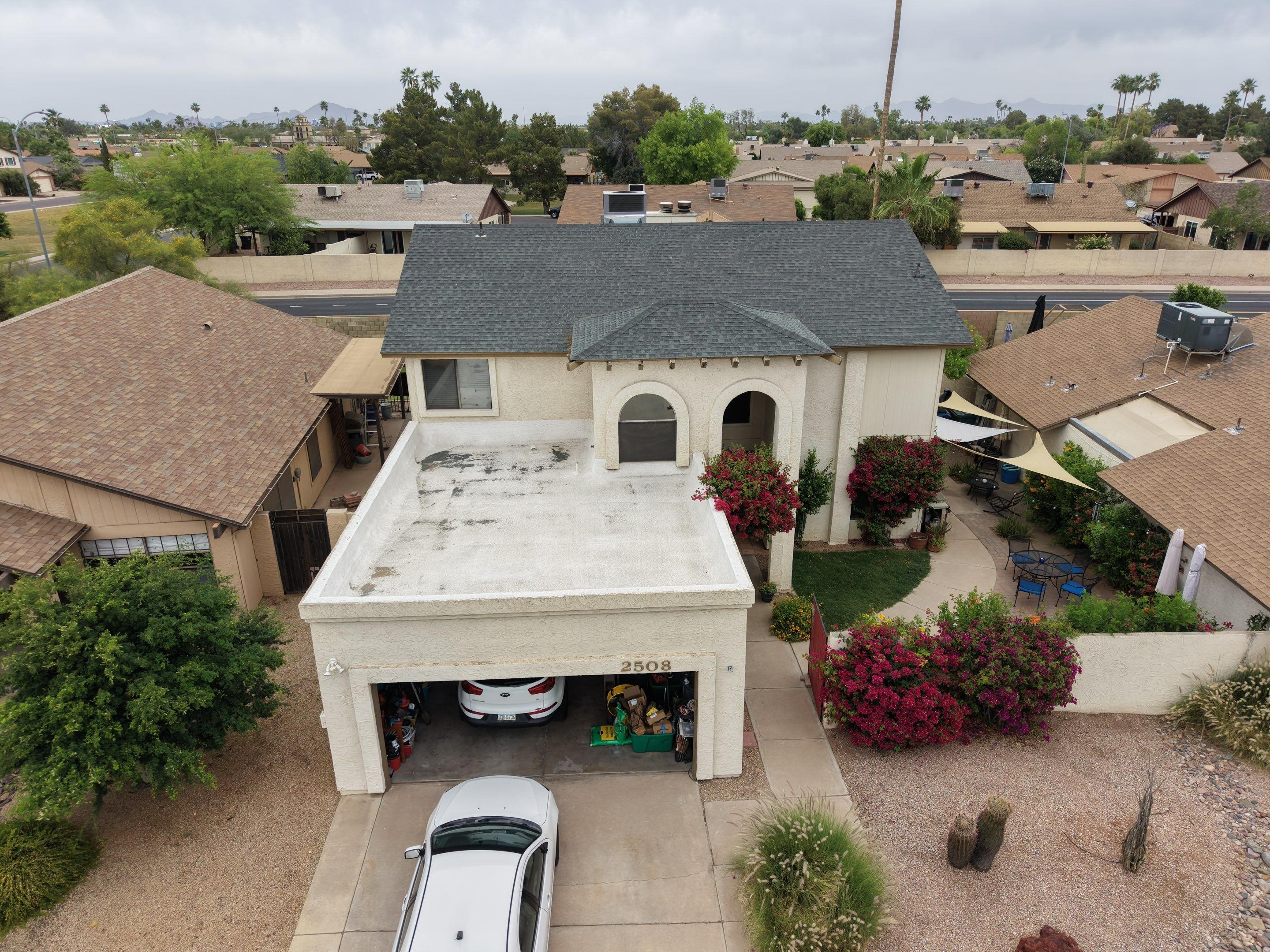 Before: flat roof in Mesa, AZ