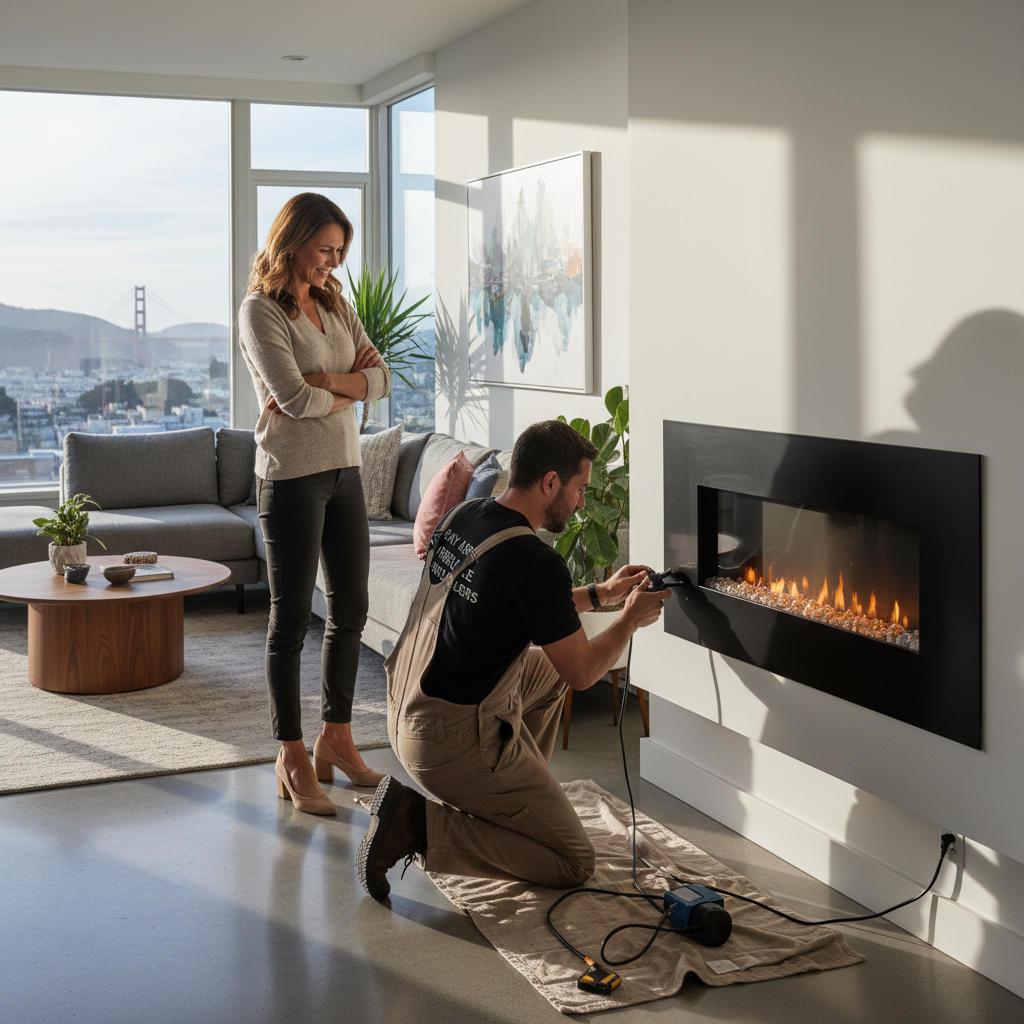 Electric Fireplace Installations in San Francisco