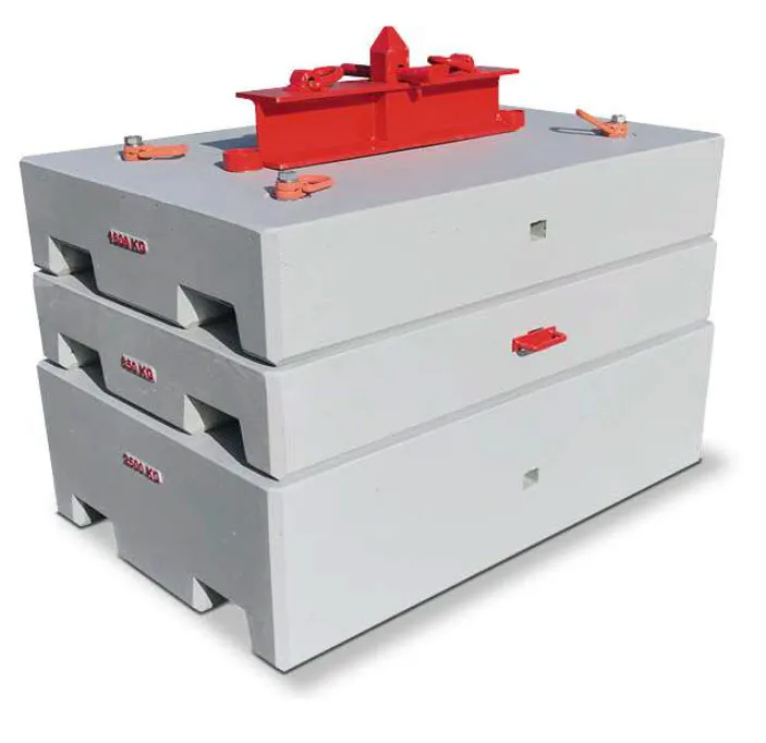Planning crane test weights from the required test load