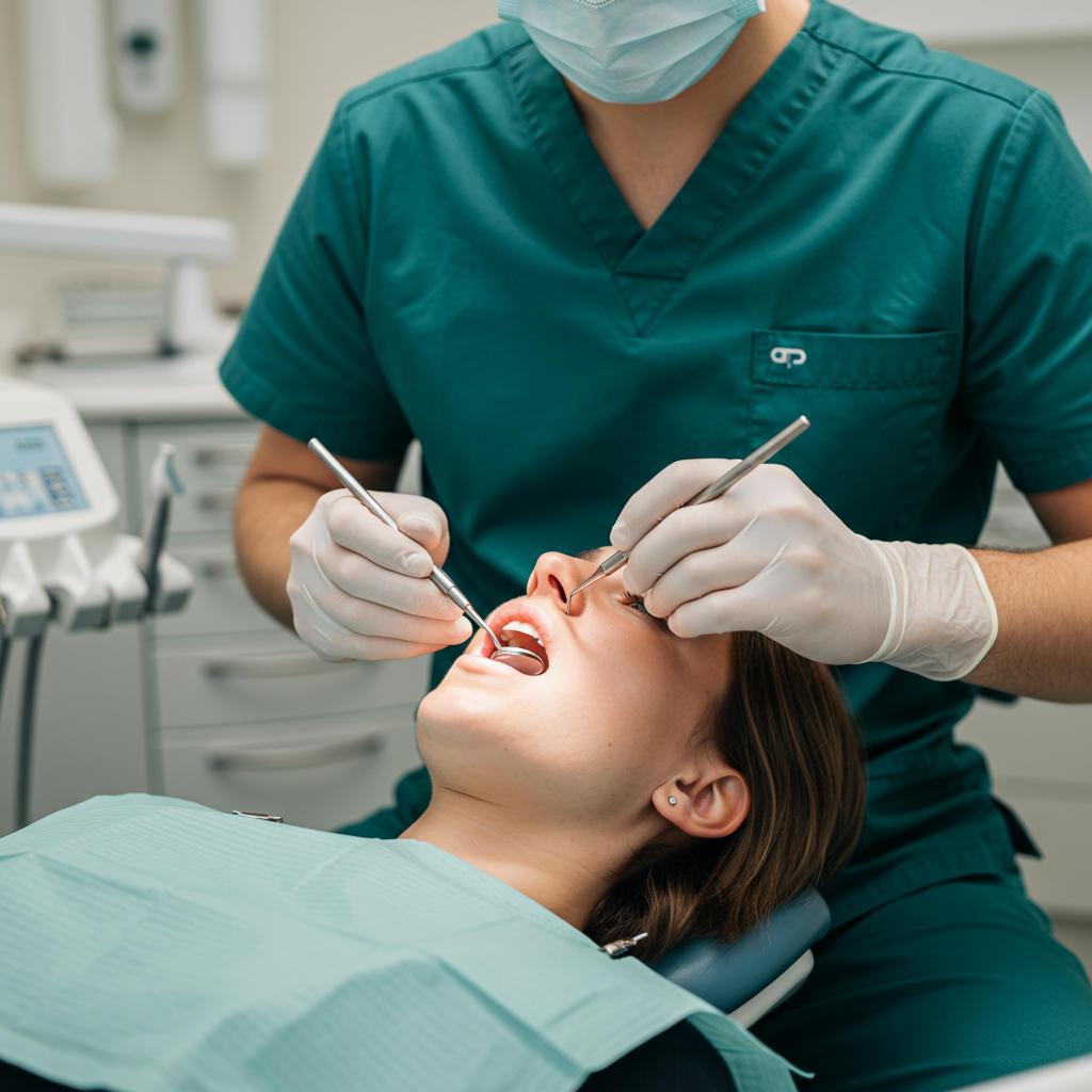 Dental professional performing urgent procedures like tooth extraction, emphasizing emergency care services