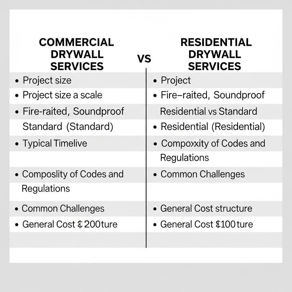 Key Differences: Commercial vs Residential Drywall Services