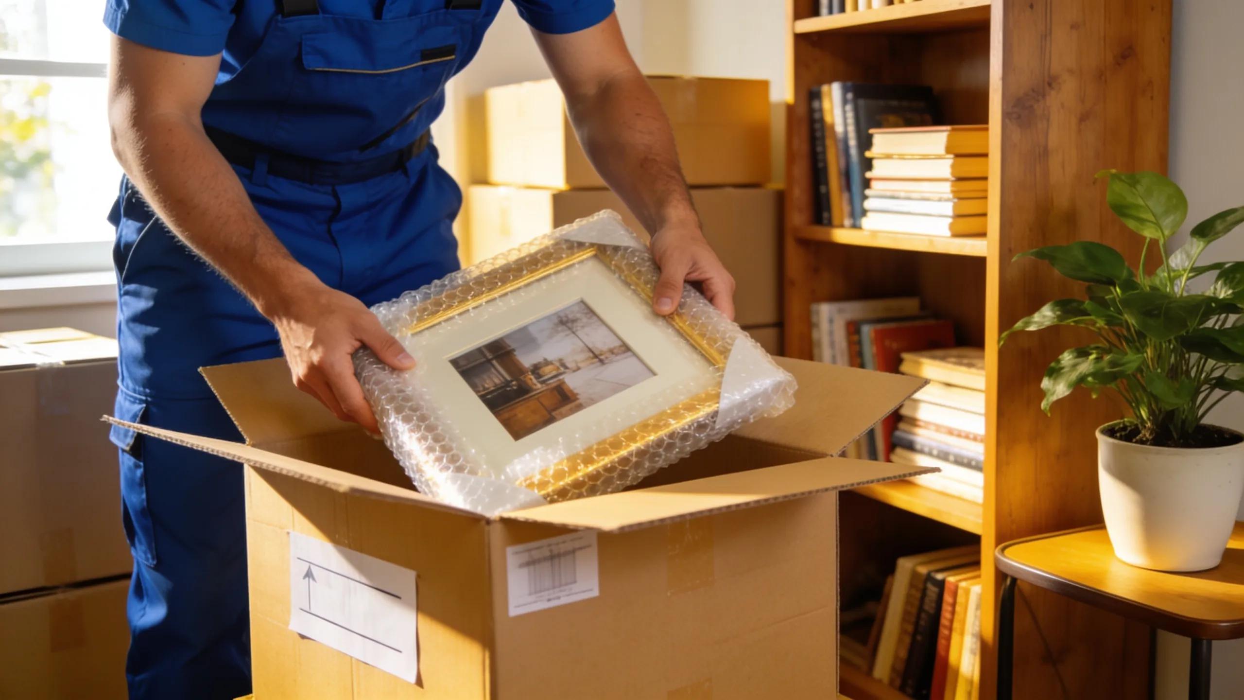 Friendly moving team loading boxes into a truck in Palm City, showcasing affordable moving services