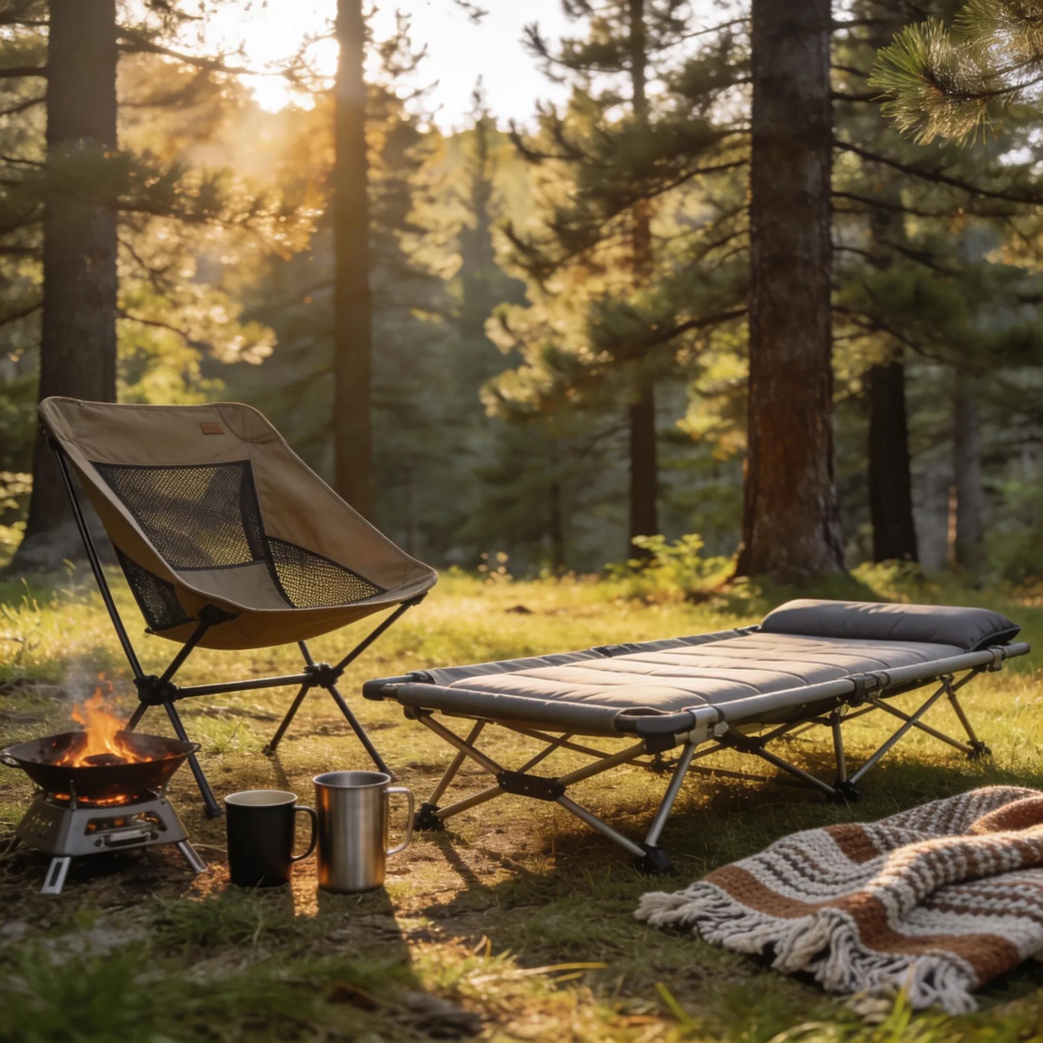 Experience Comfort with Our Portable Camp Chairs and Cots