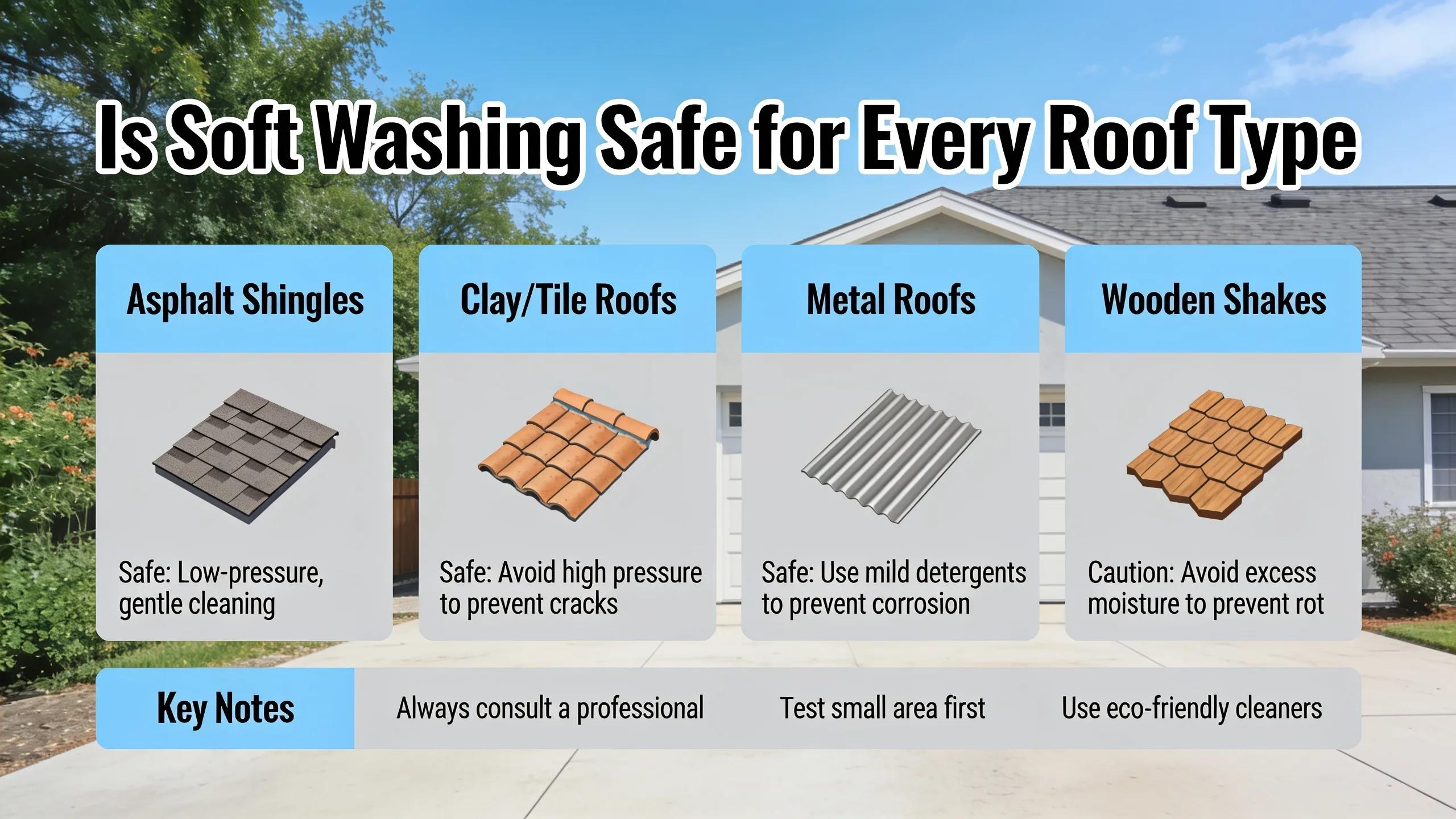 Is Soft Washing Safe for Every Roof Type