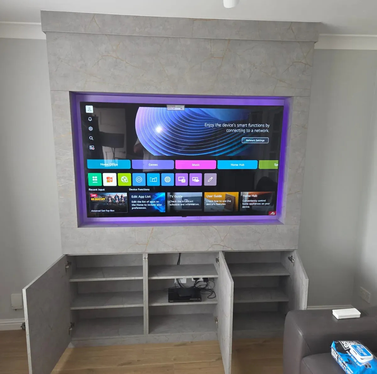 Tailored Media Walls in Glasgow by West Lothian Feature Walls