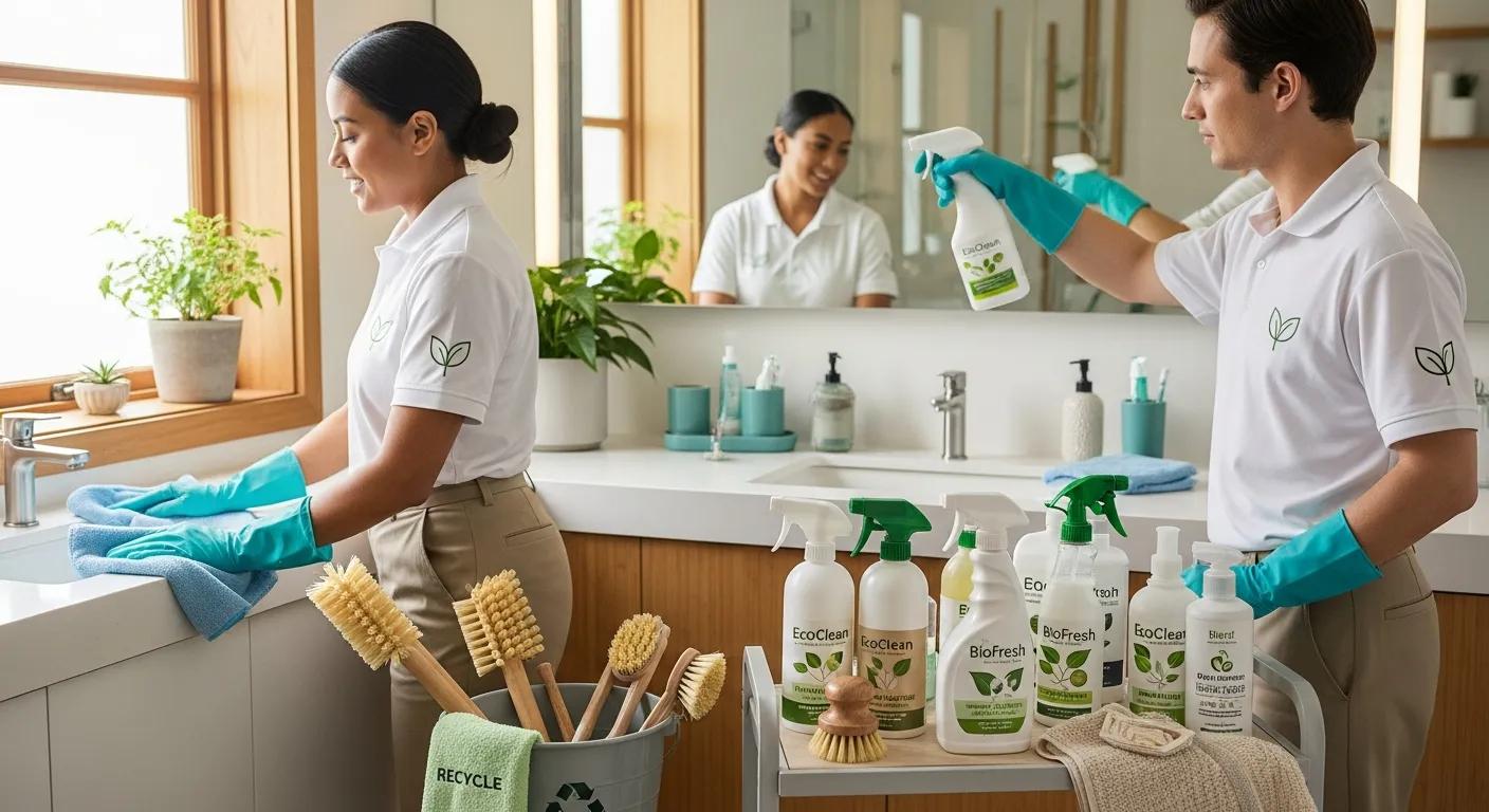 Eco-friendly cleaning methods and biodegradable supplies used by professional teams Eco-friendly cleaning methods and biodegradable supplies used by professional teams