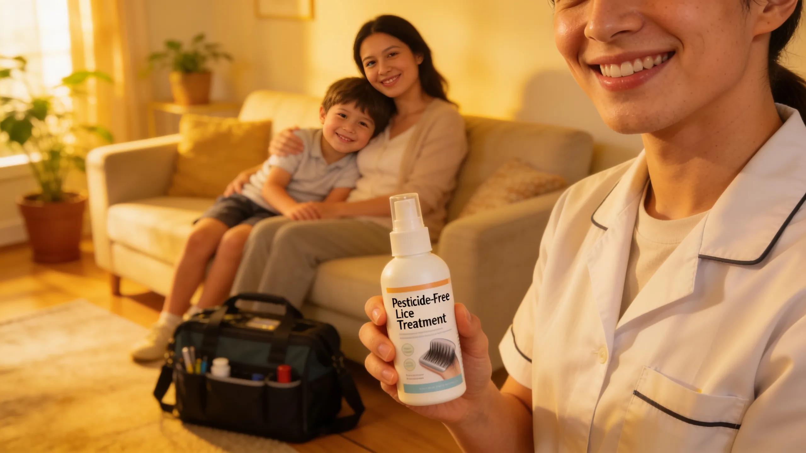 In-home lice treatment by a professional for Atlanta families