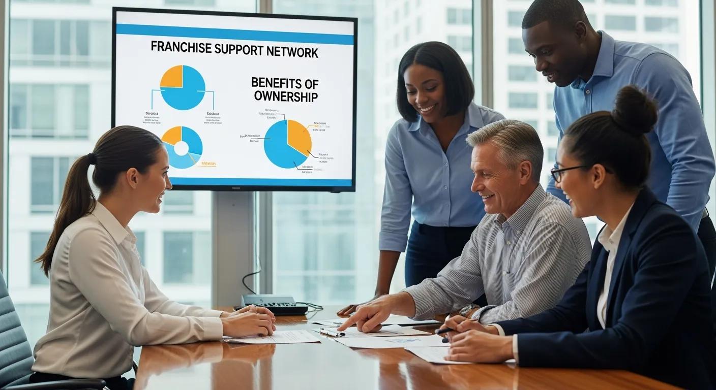 Franchise owner receiving training, emphasizing the support and benefits of franchising