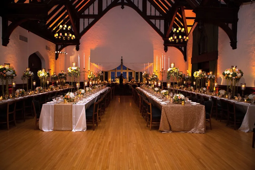 Architectural uplighting for gala venue