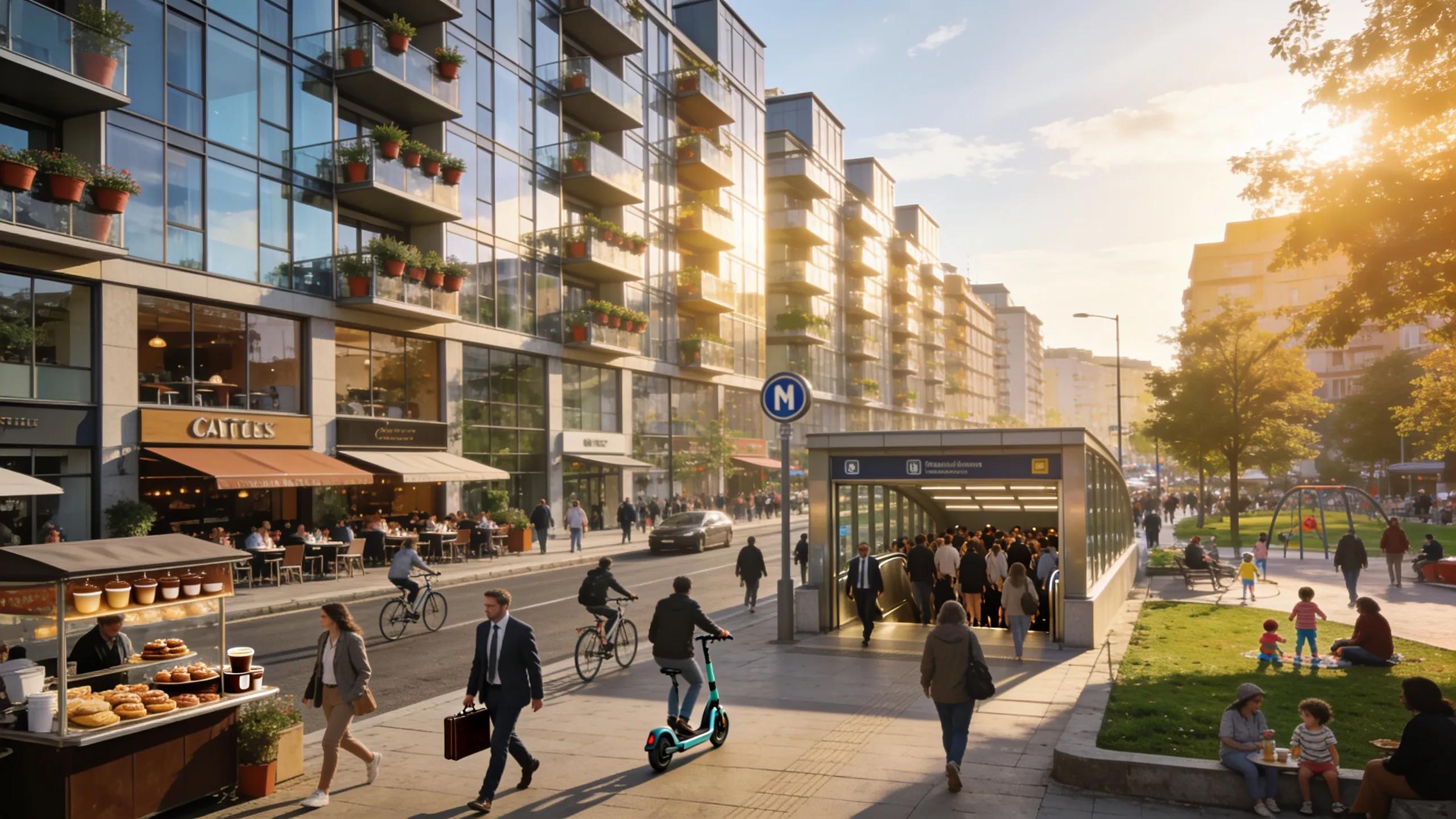 Urban scene representing demographic trends and market growth in multifamily real estate.
