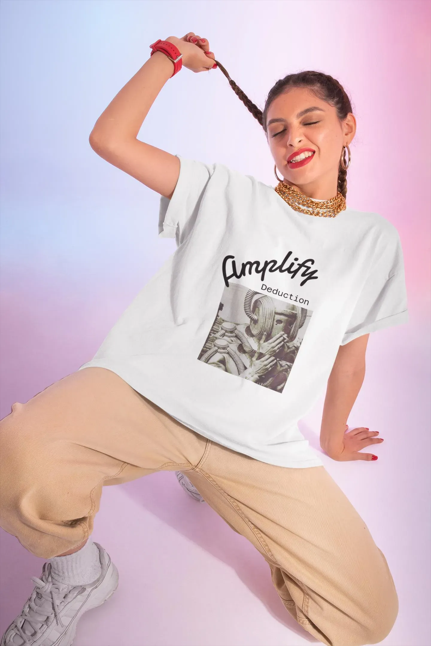 Diverse women wearing inspirational t-shirts in a sunny outdoor setting, showcasing empowerment and self-expression
