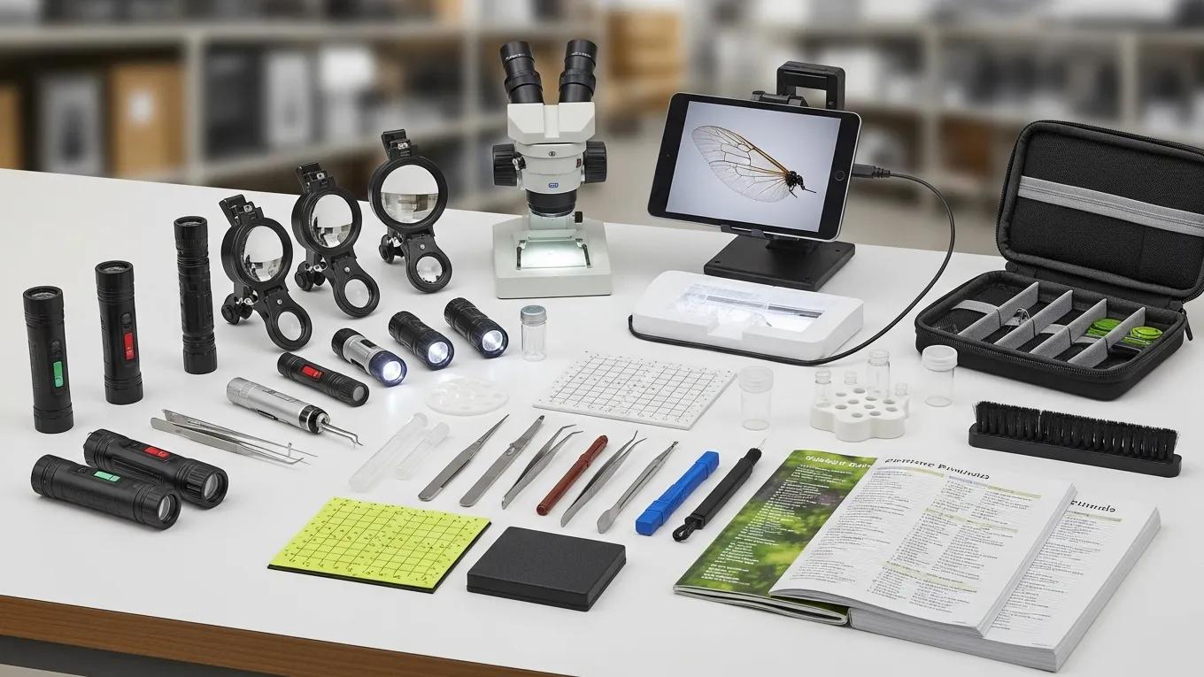 Specialized pest identification tools used in commercial inspections