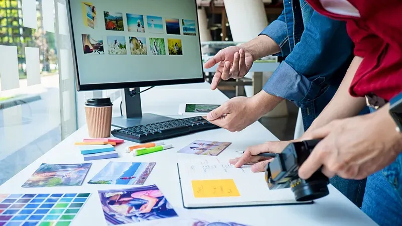 Collaborative environment showcasing customer co-creation in brand development
