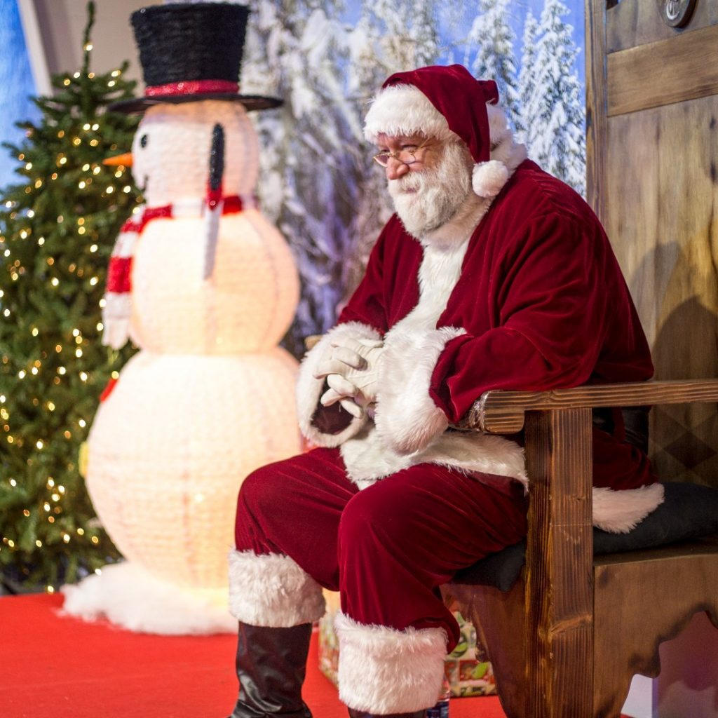 Festive Christmas Village and a Memorable Santa Claus Visit