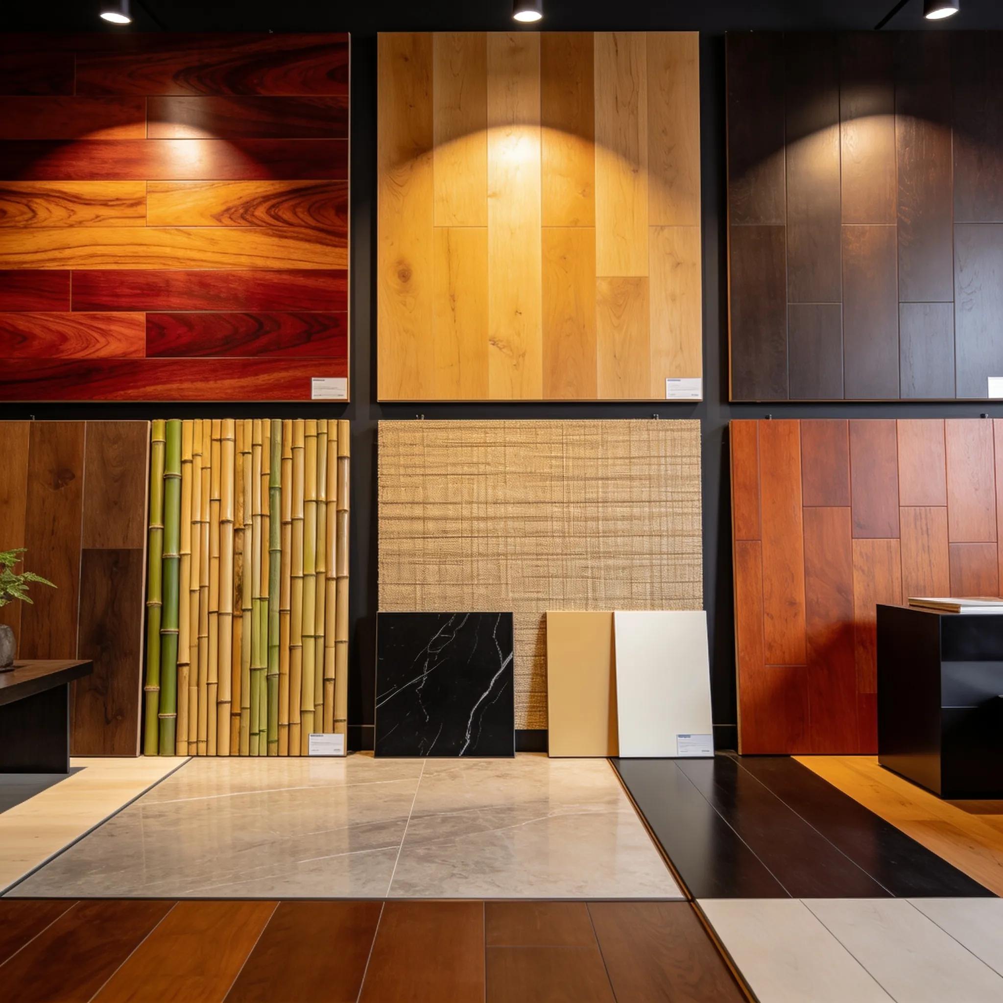 Showcase of luxury flooring trends: exotic woods and sustainable materials