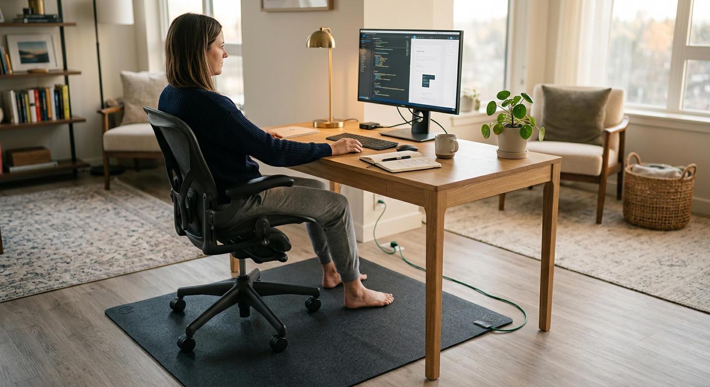 Placing Your Grounding Mat at a Desk or on a Bed