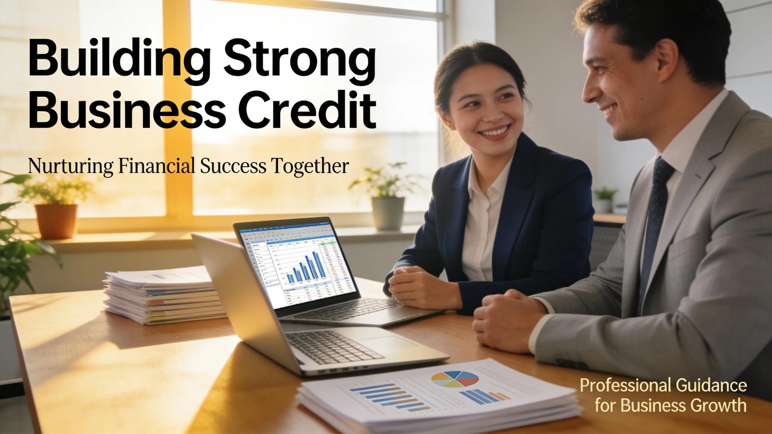 Small business owner consulting with a financial advisor about building business credit