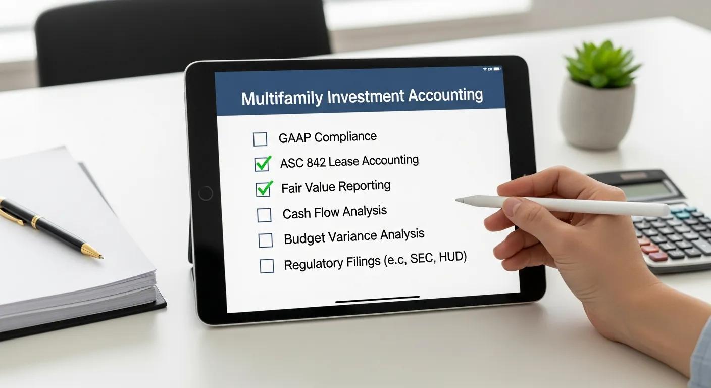 Checklist for financial compliance in multifamily investment accounting