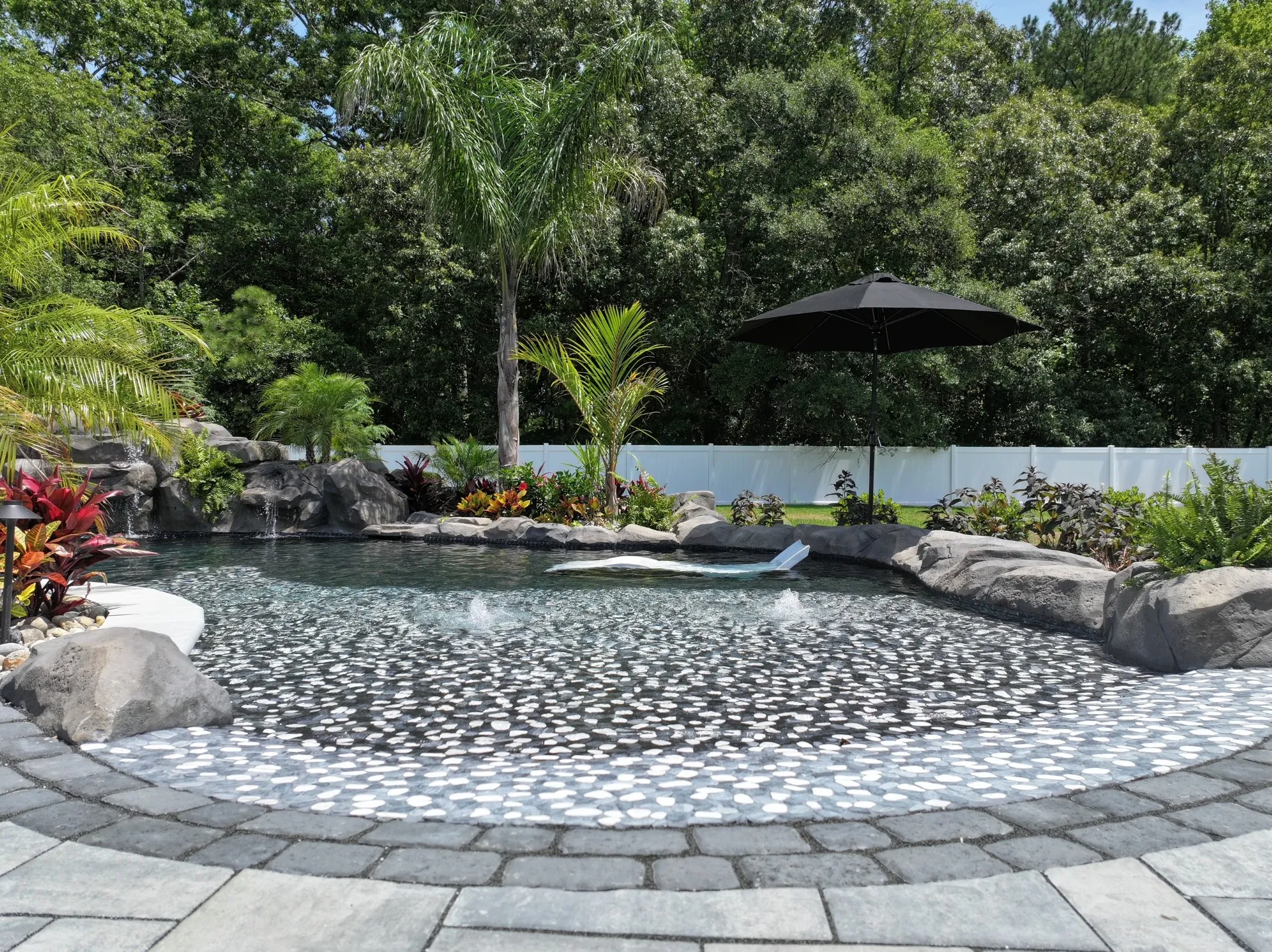 Inground pool near coastal water in Sussex County Delaware