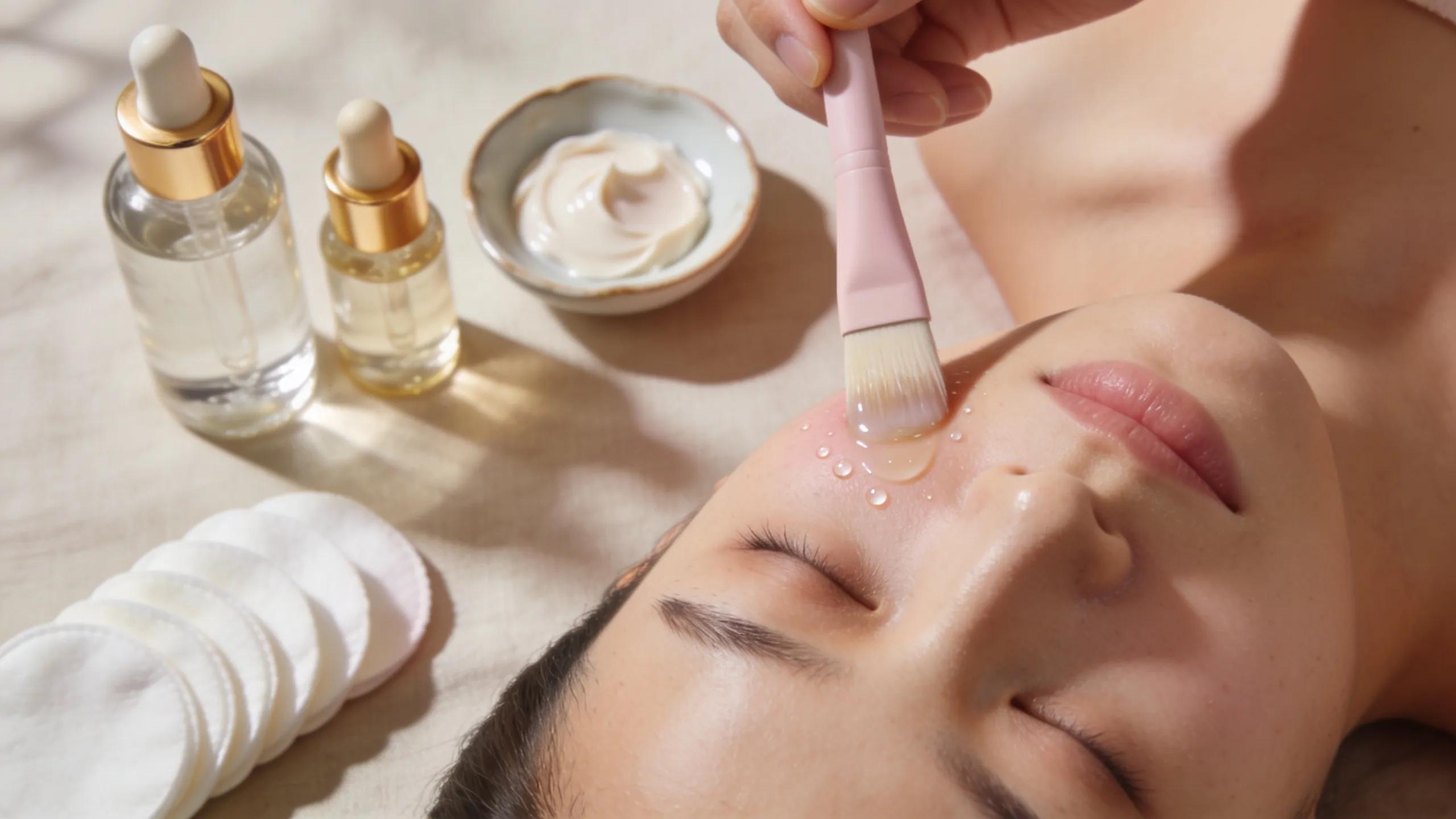Beauty treatment setup focused on sensitive skin care solutions Beauty treatment setup focused on sensitive skin care solutions