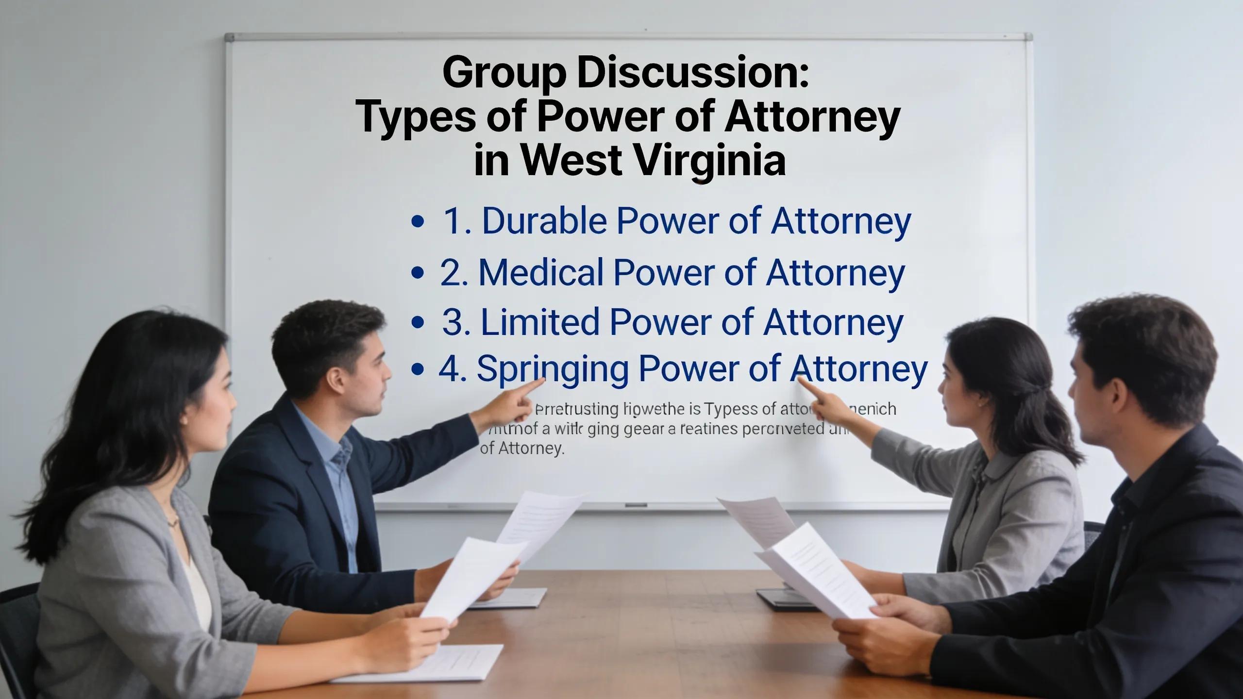 Group discussion on various types of Power of Attorney in West Virginia
