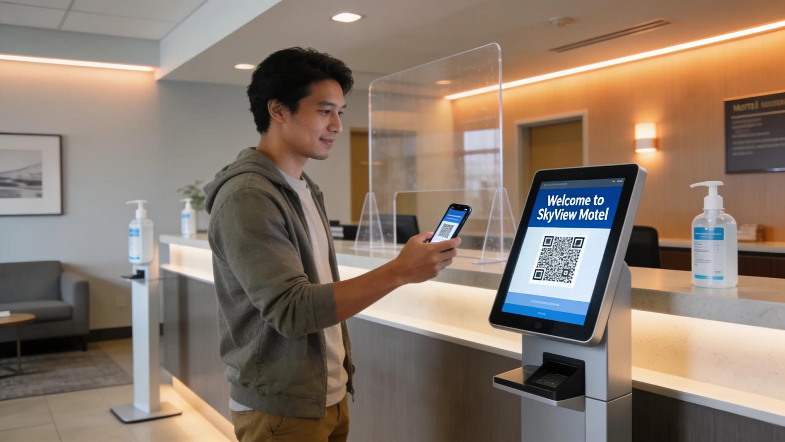 Contactless check-in process at Euroa motel, emphasising convenience and safety