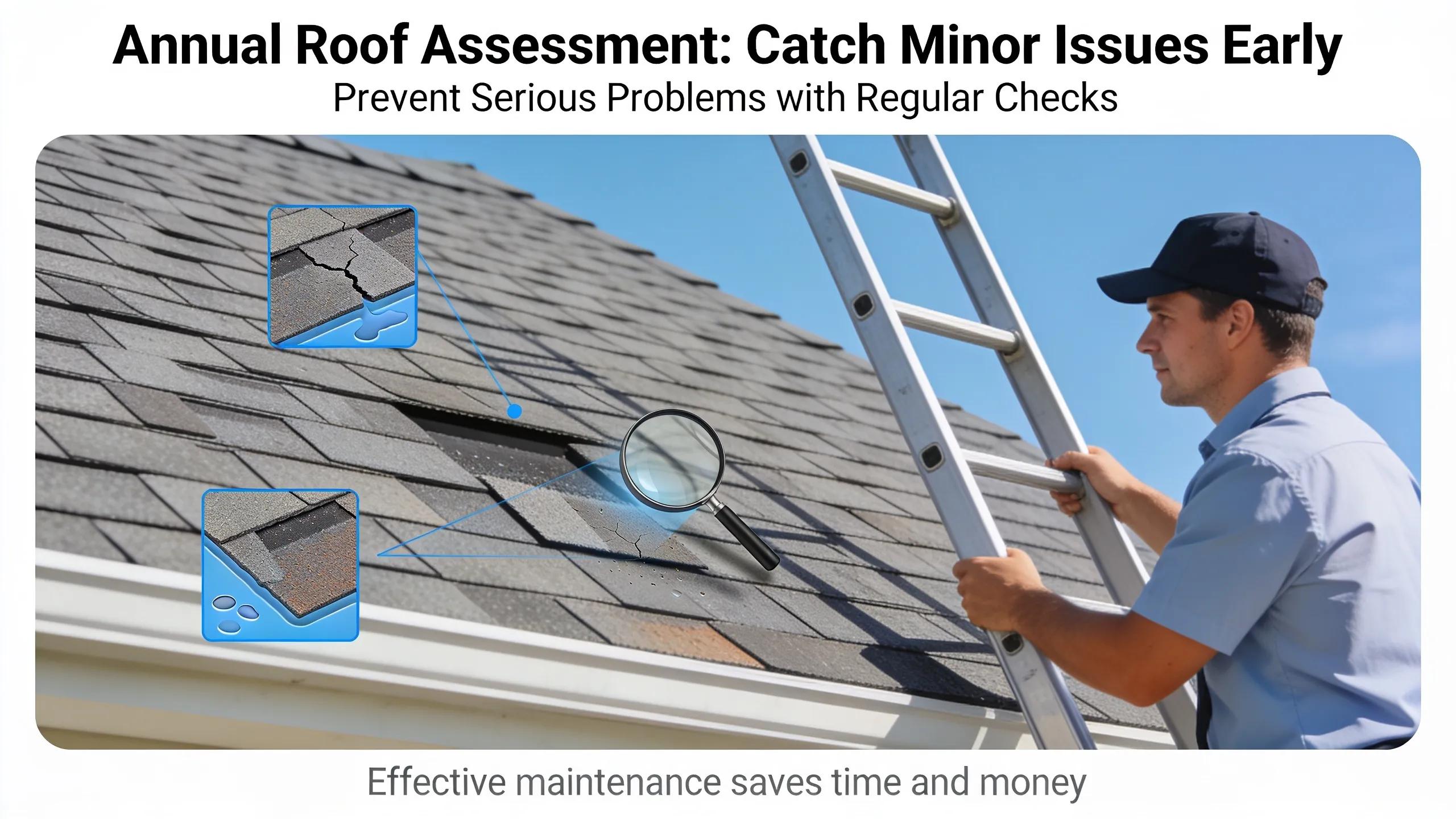 An annual roof assessment helps homeowners catch minor issues before they become serious problems.; Effective