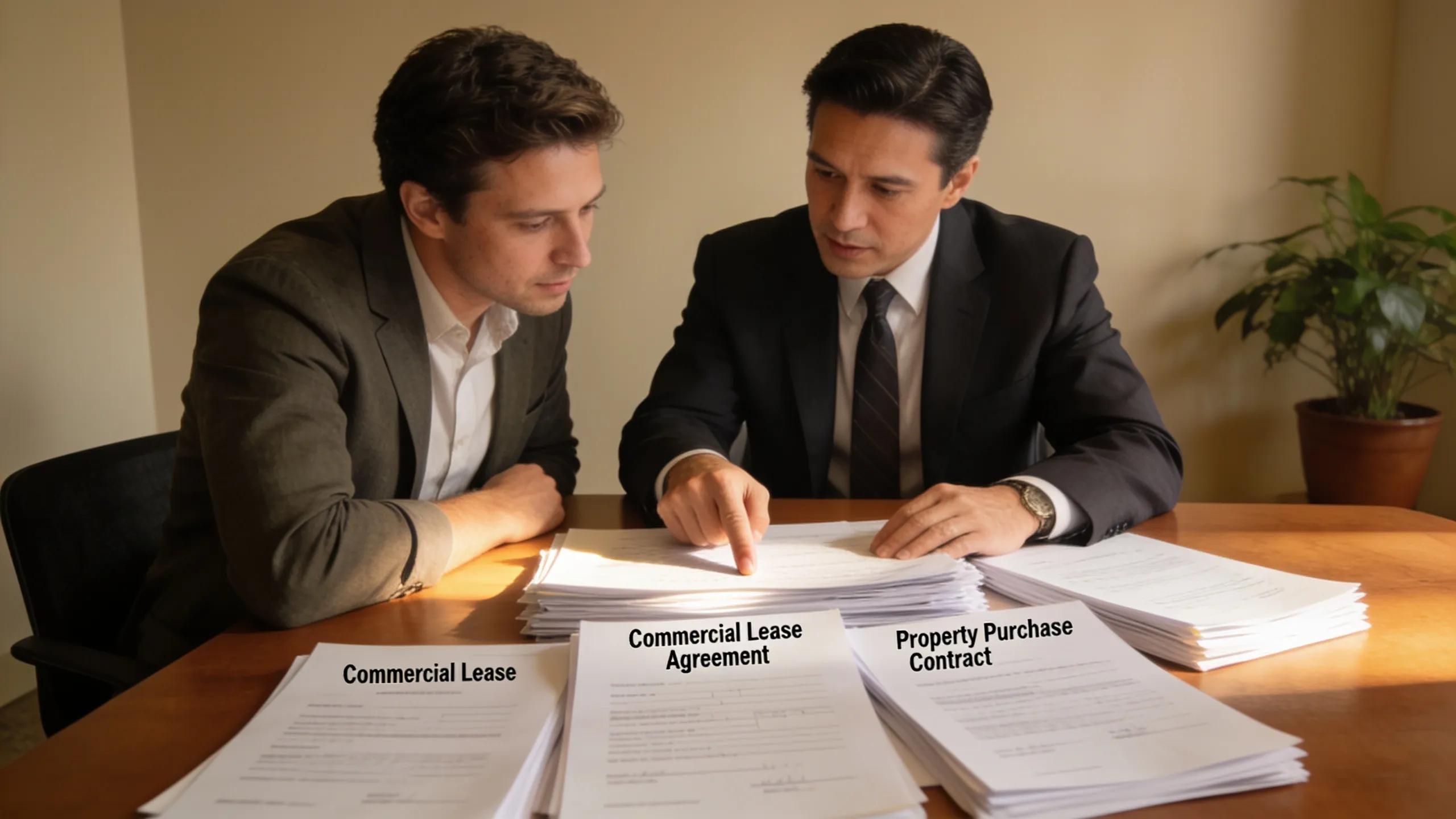 Commercial real estate attorney assisting client with legal documents Commercial real estate attorney assisting client with legal documents