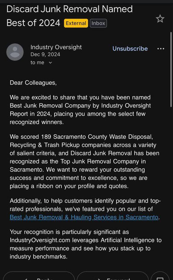 Reliable Junk Disposal Service in Sacramento You Can Count On