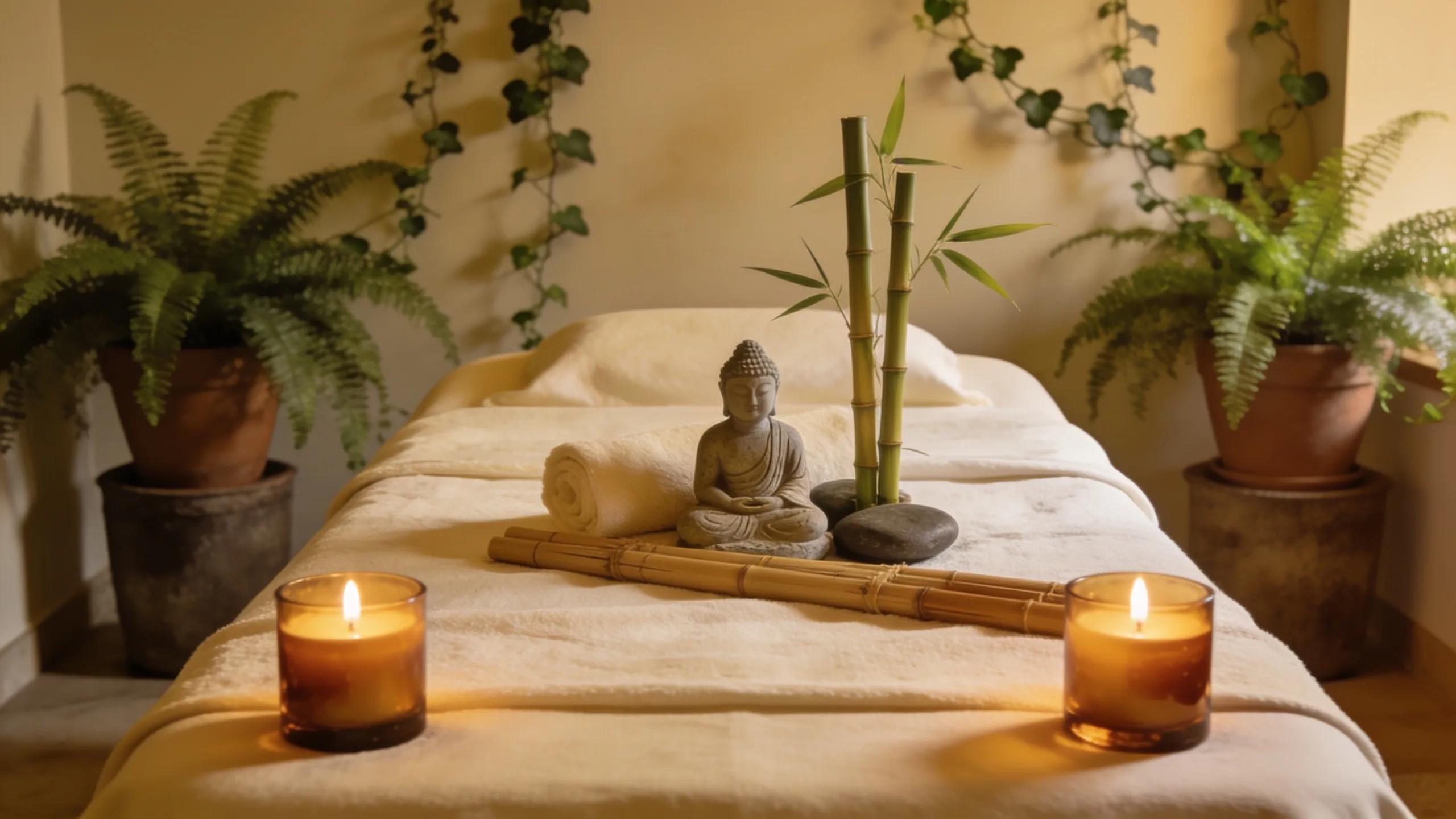 Los Angeles luxury massage therapy setup with a relaxing atmosphere