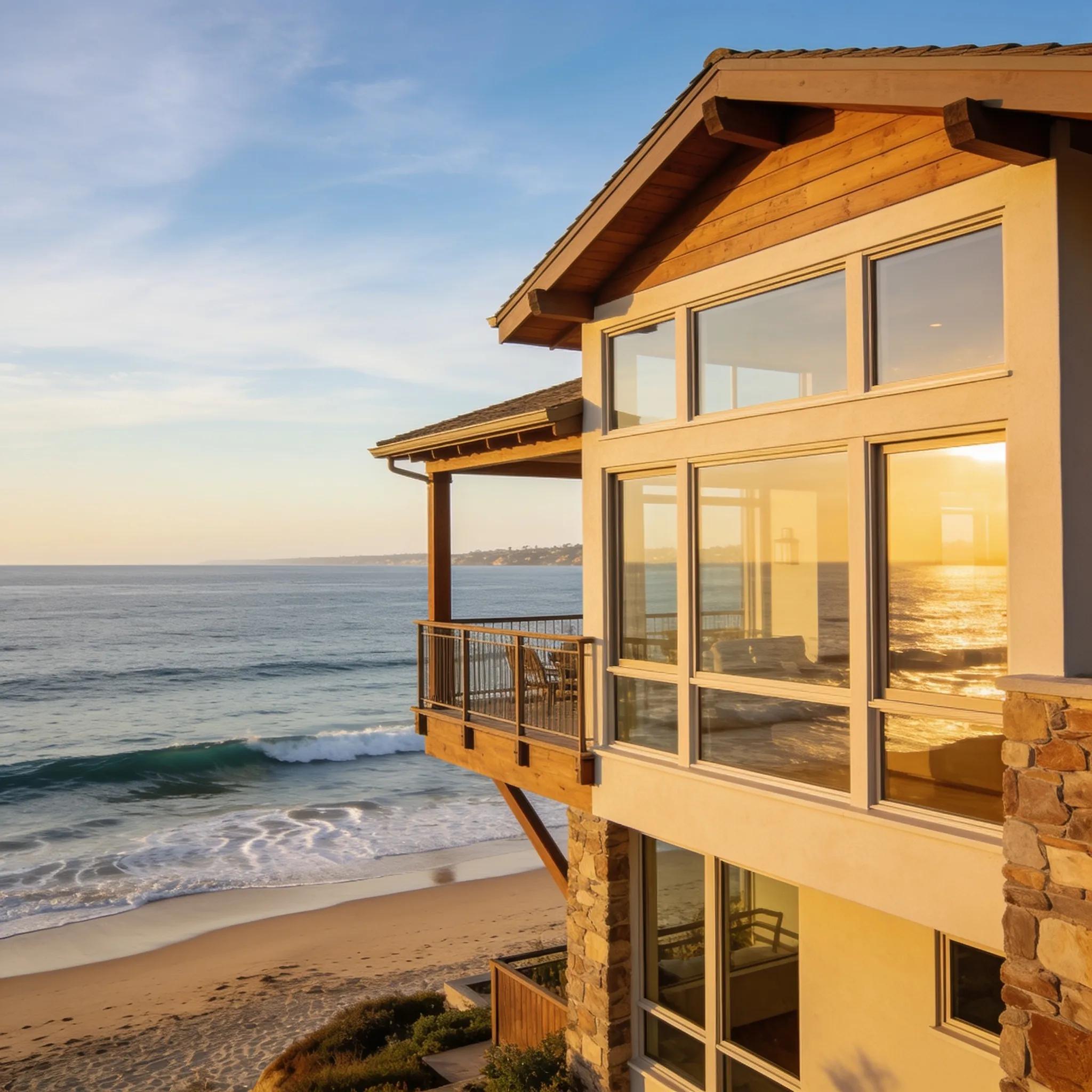 Solana Beach waterfront homes with beach access and ocean views