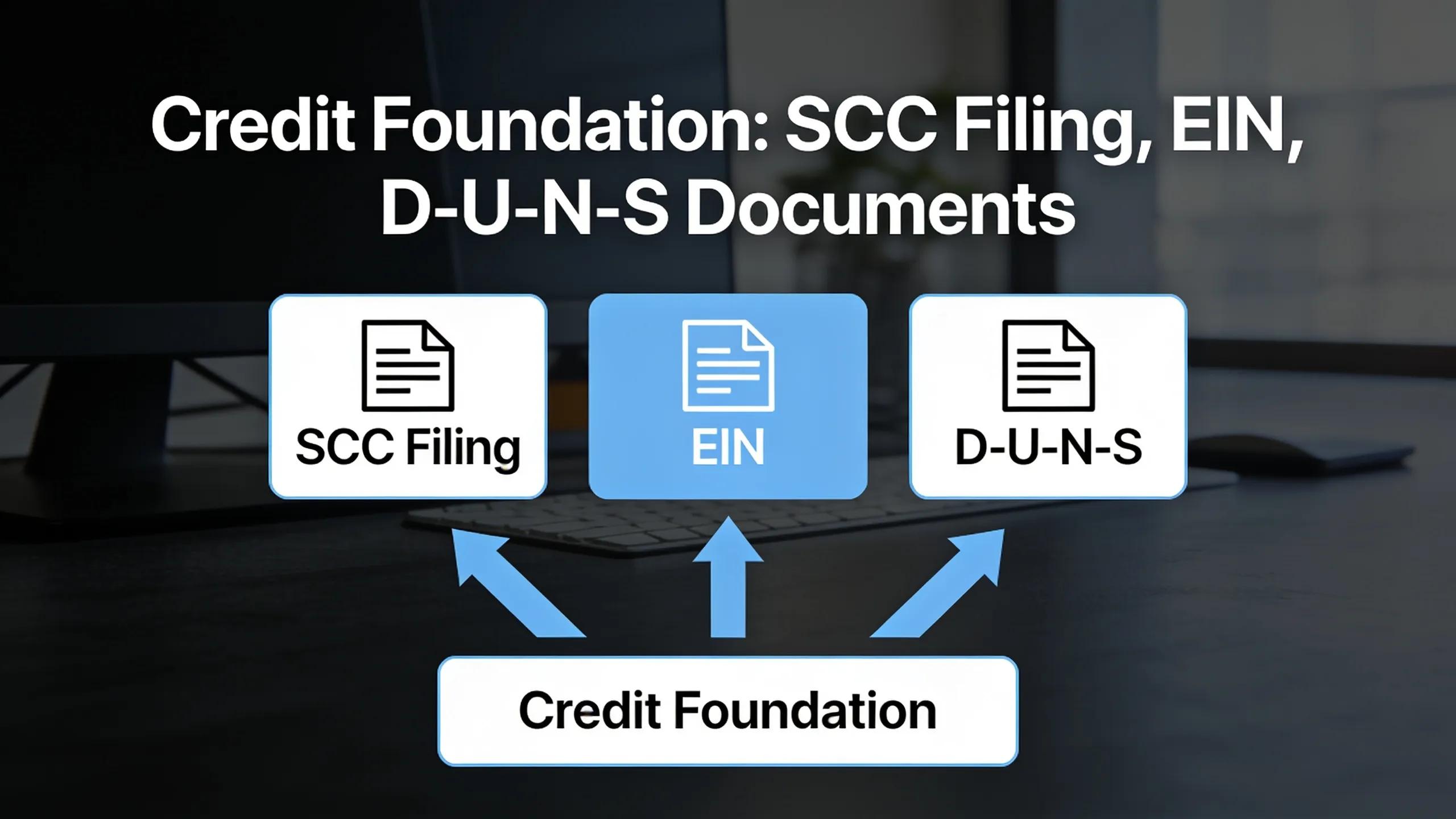 SCC filing, EIN, and D-U-N-S documents forming a credit foundation