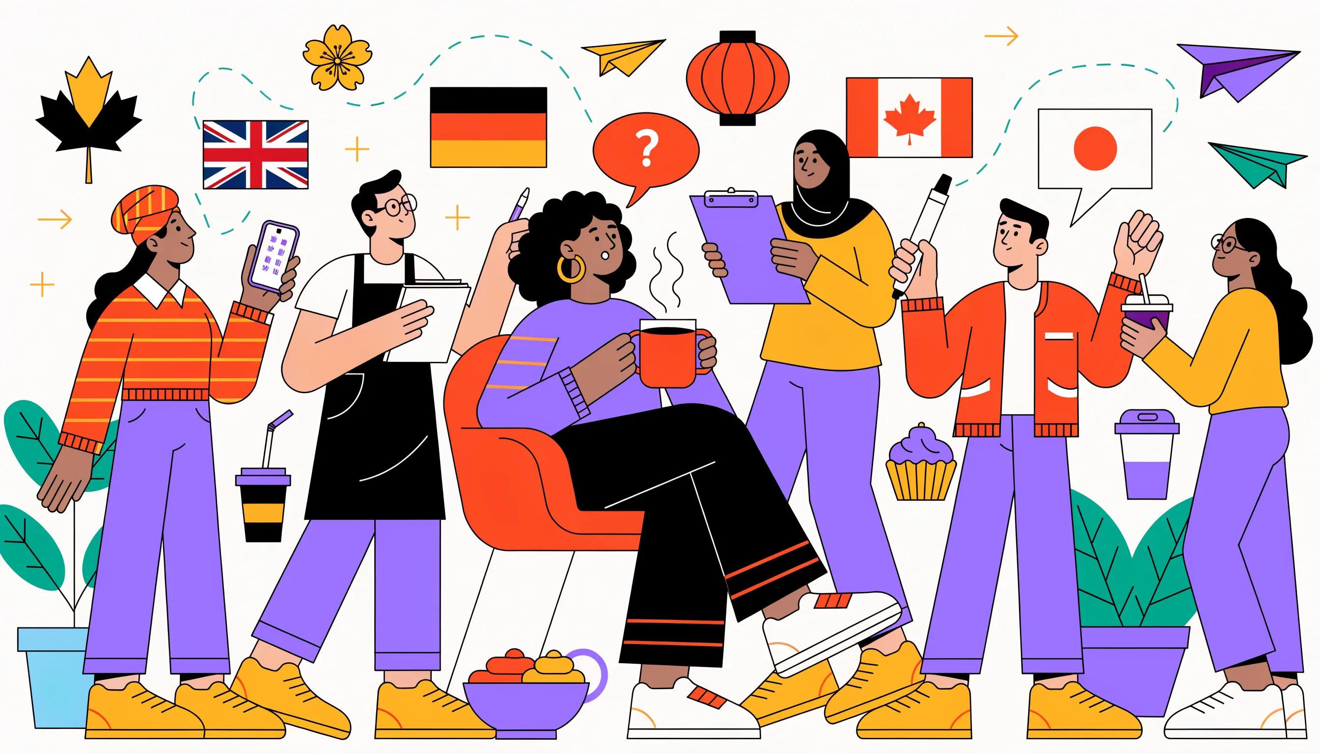 Culturally diverse team strategizing localized marketing for online casinos