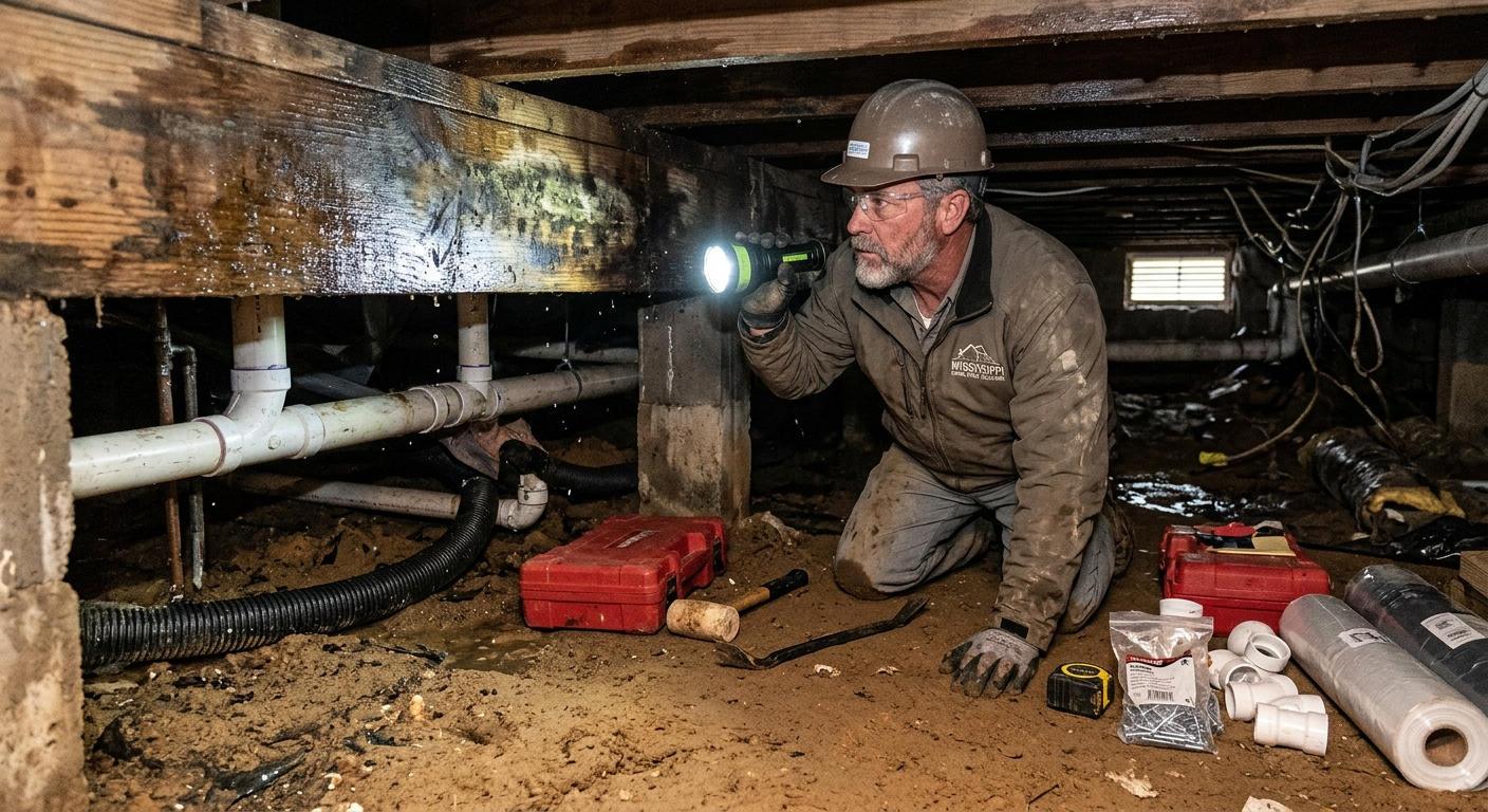 Water Management and Crawl Space Structural Repairs