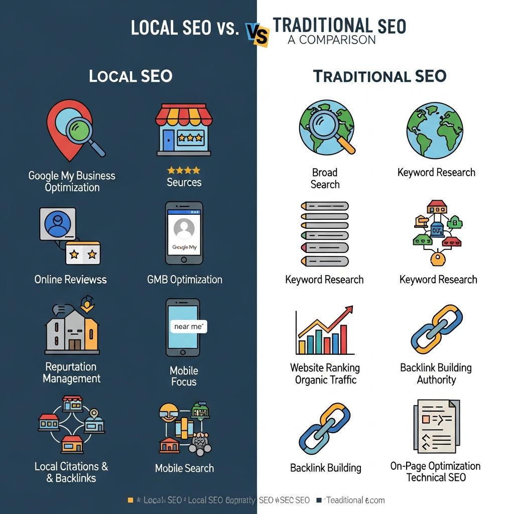 Local SEO vs Traditional SEO: Know the Key Differences