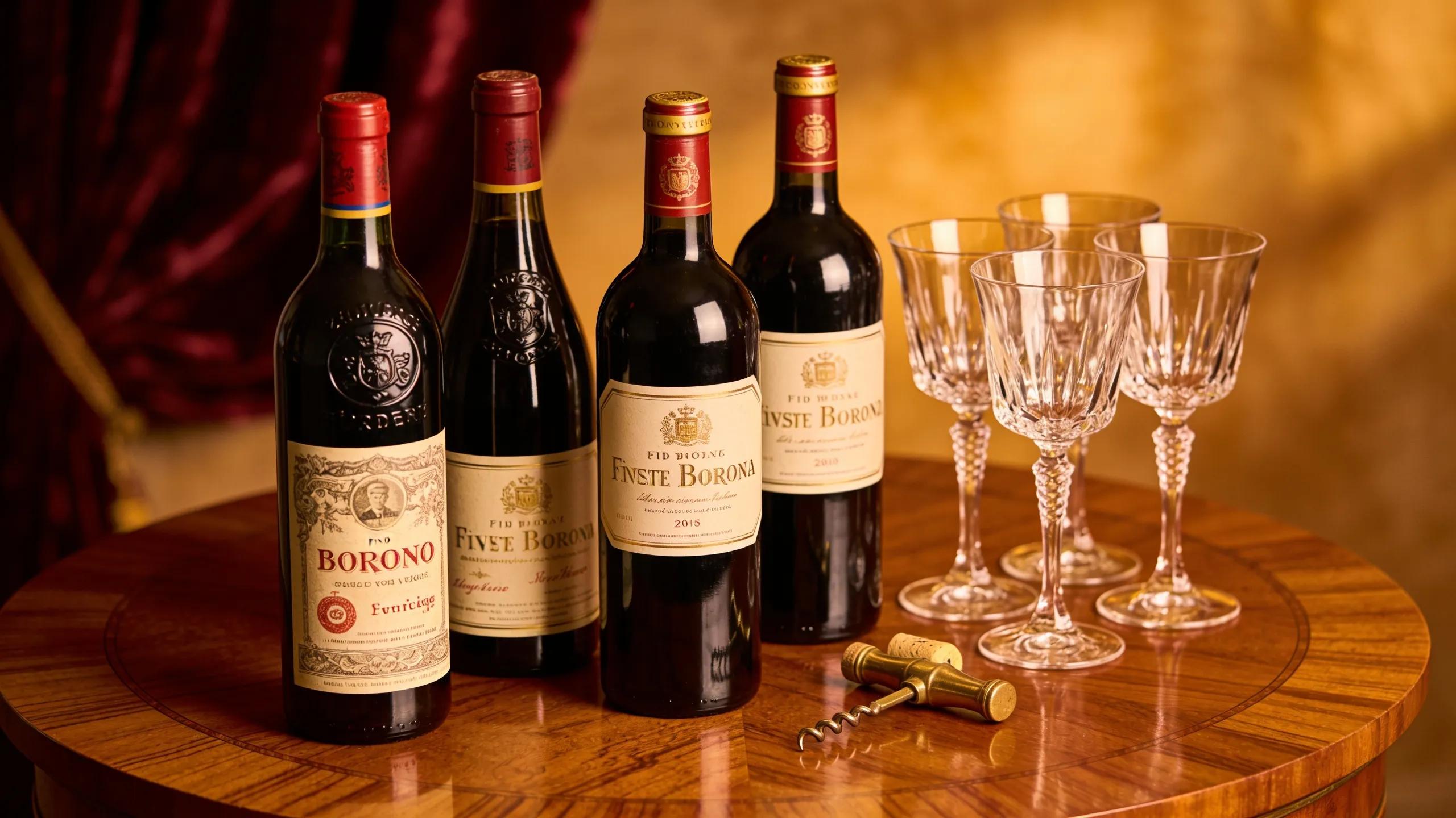 Curated selection of fine Bordeaux wines highlighting investment opportunities in luxury spirits