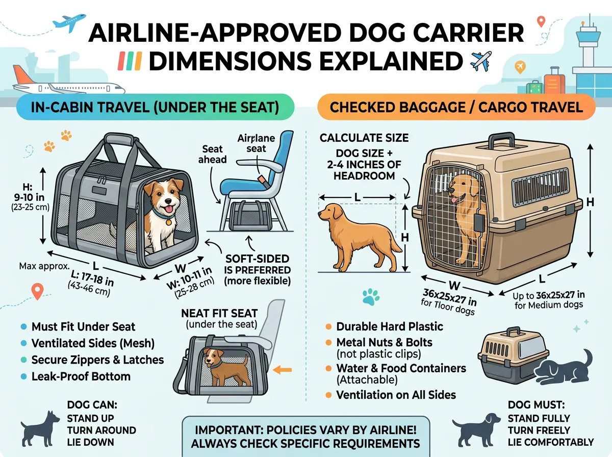 Comparison of soft-sided and hard-sided dog carriers