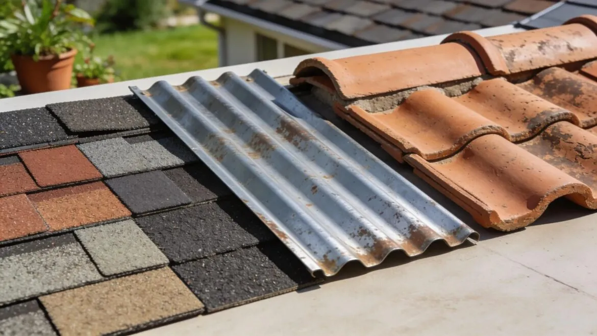 Comparison of asphalt shingle, metal, tile, and flat roofing materials