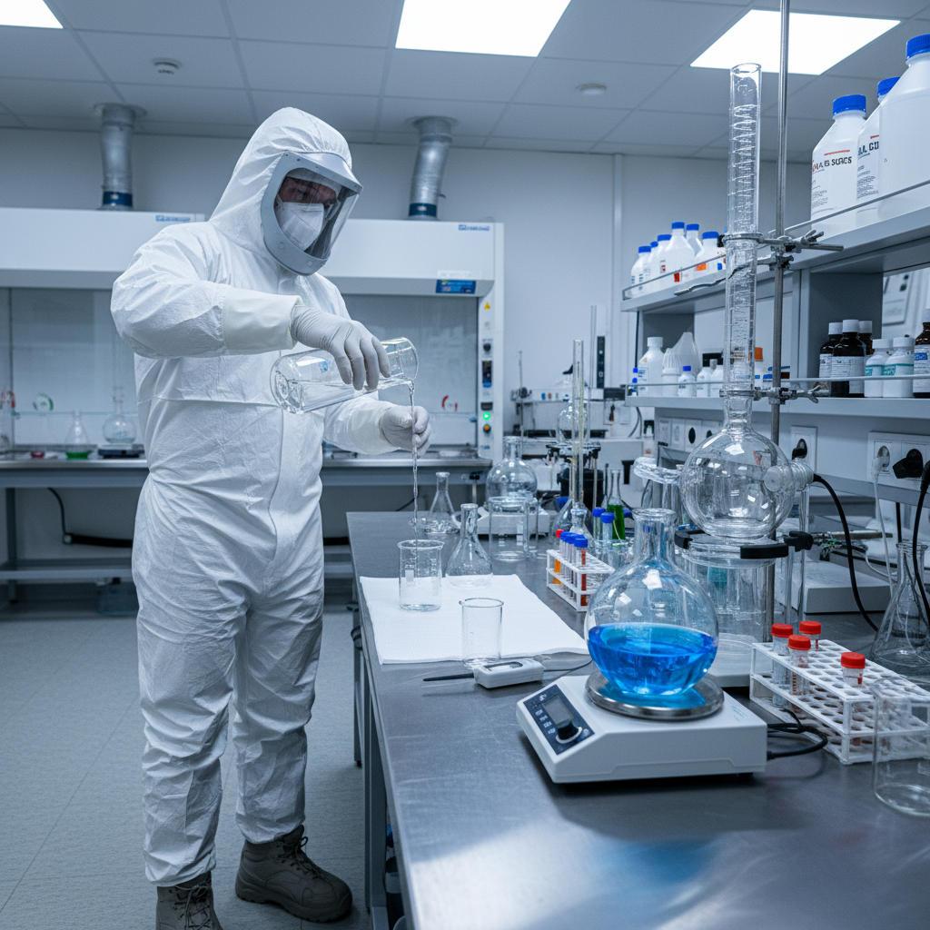 Reconstitution with Sterile Laboratory Solvent