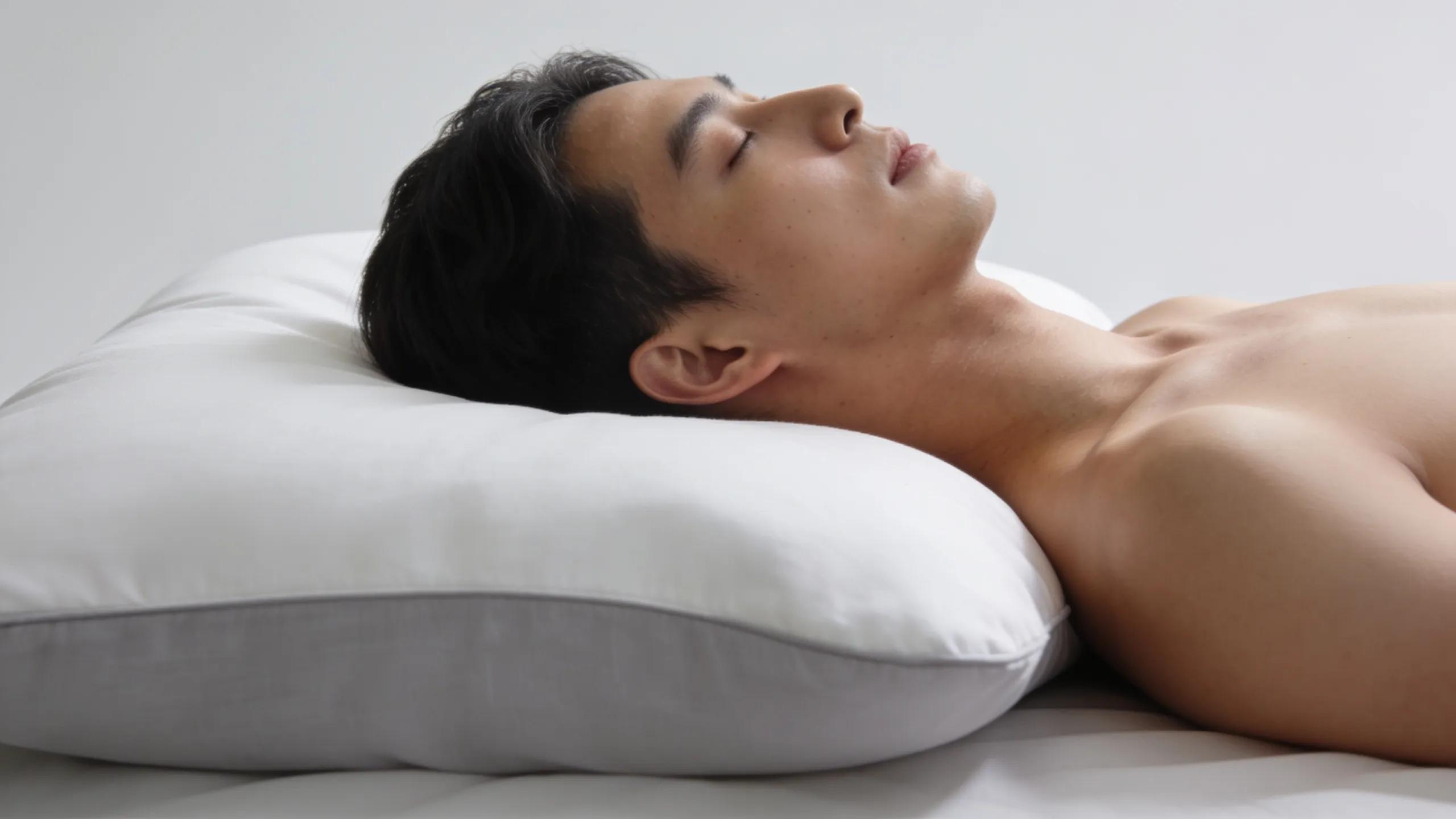 A standard pillow keeps the neck, shoulders, and spine aligned to reduce pressure buildup