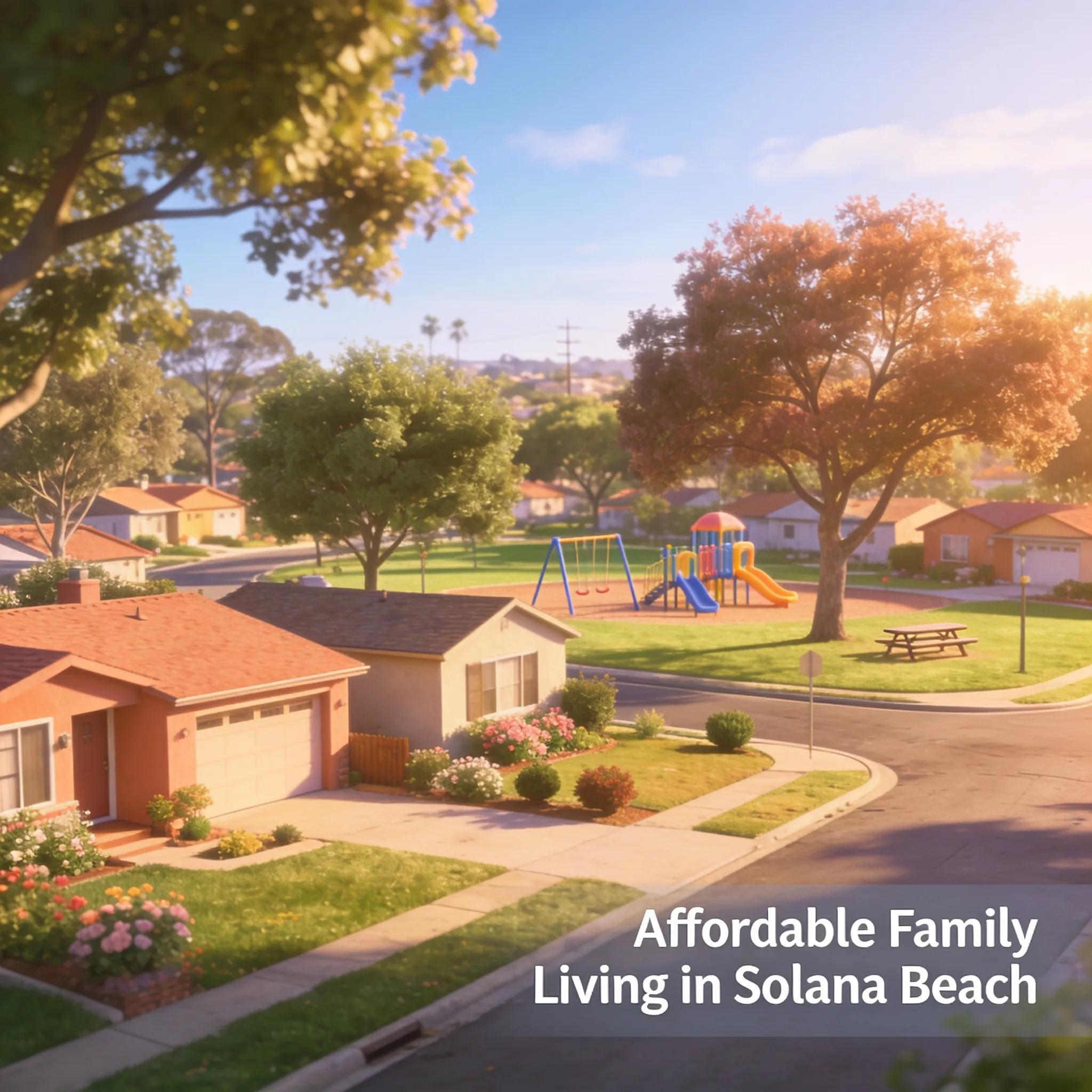 Residential neighborhood in Solana Beach with more affordable housing options and community character
