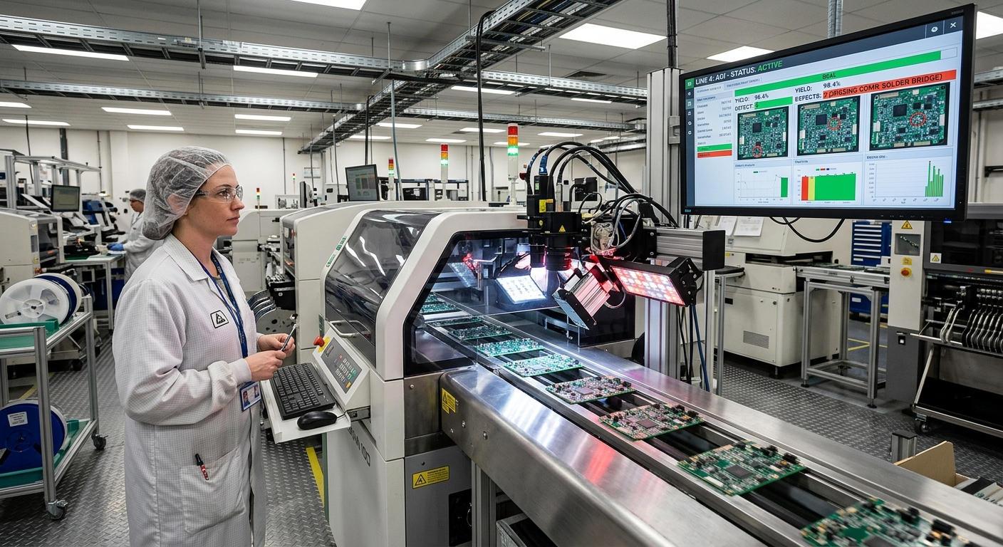 High-Speed Automated Inspection for Electronics Production Lines