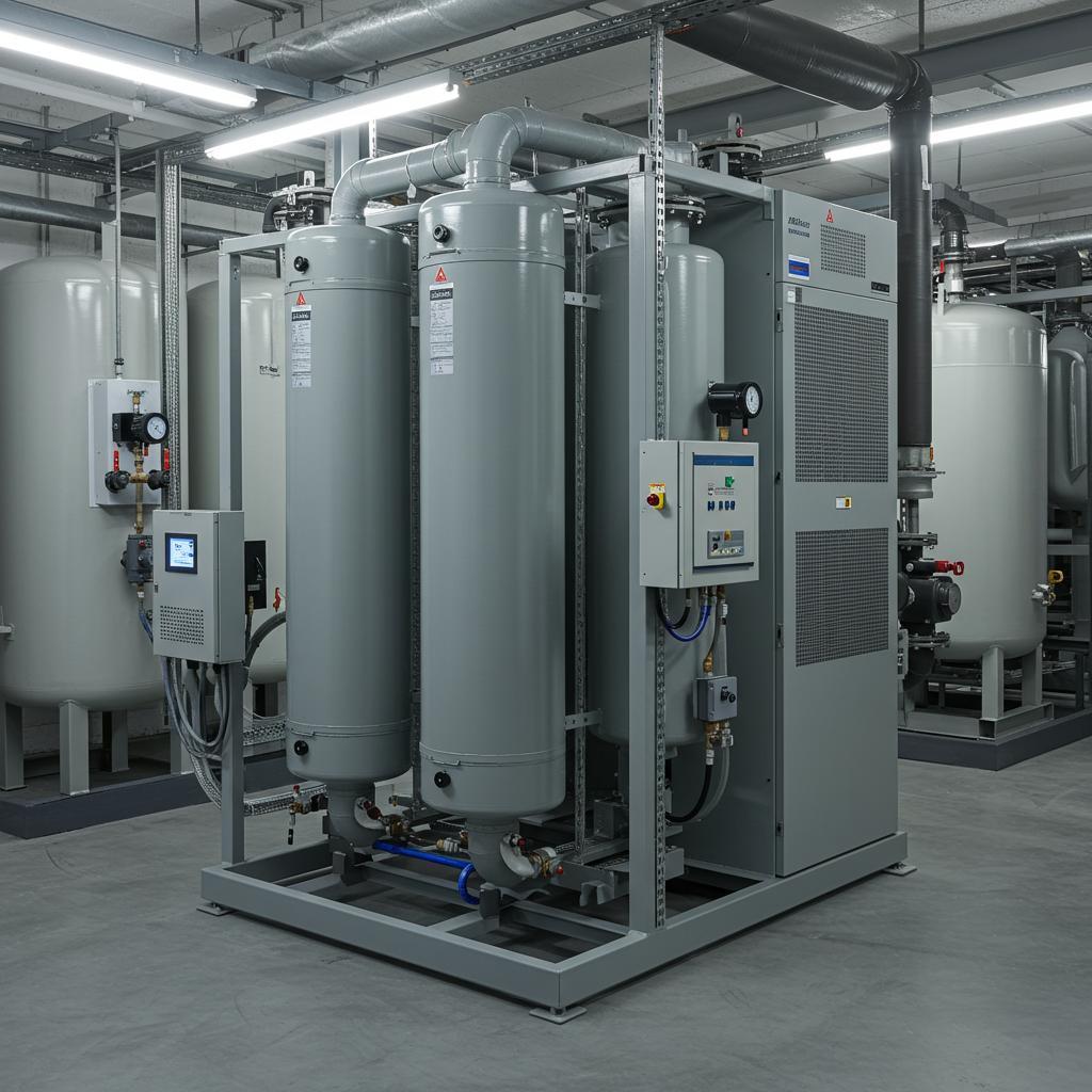 Heat recovery system capturing waste heat from compressors for efficient energy reuse in an industrial setting