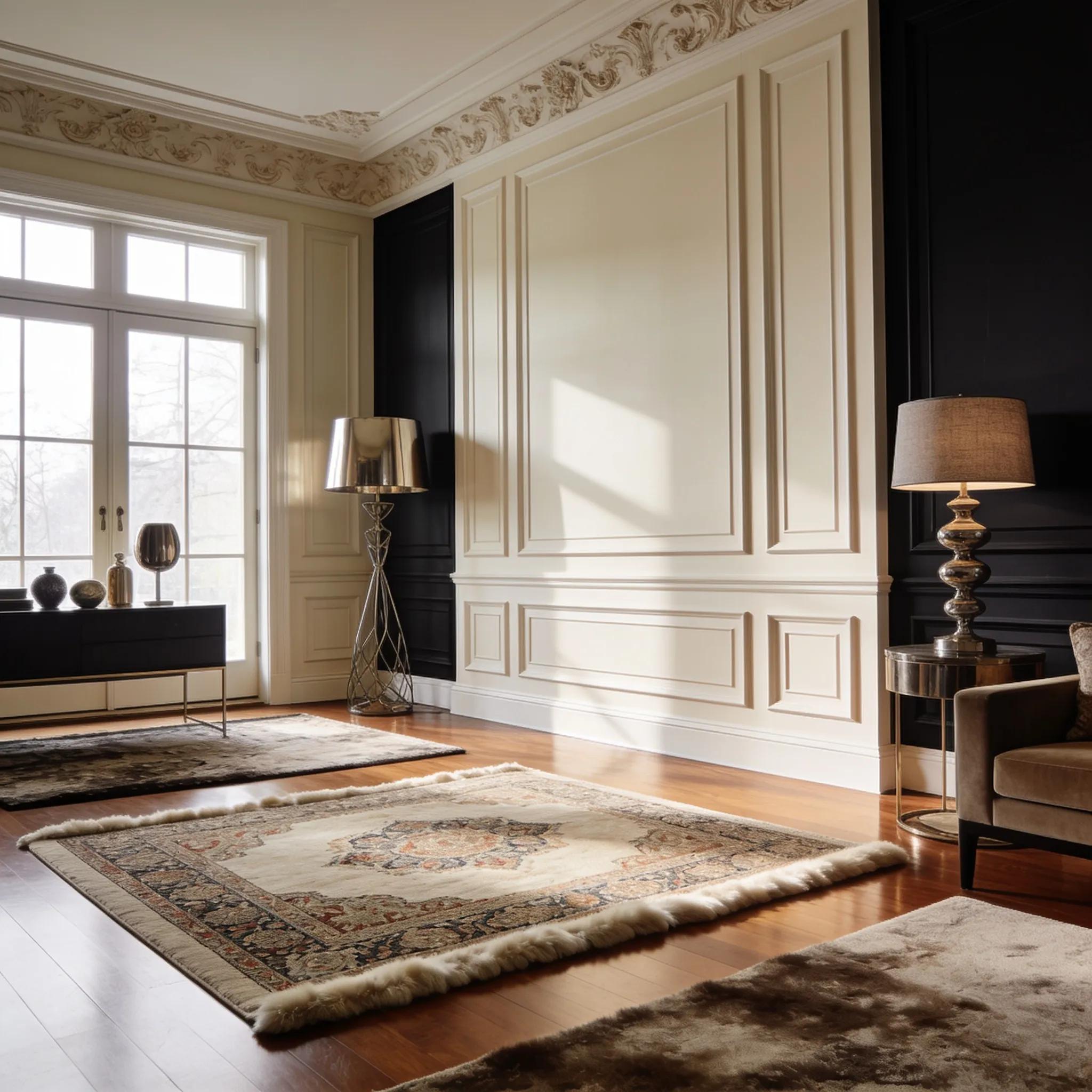 Stylish interior accessories paired with hardwood flooring to enhance luxury